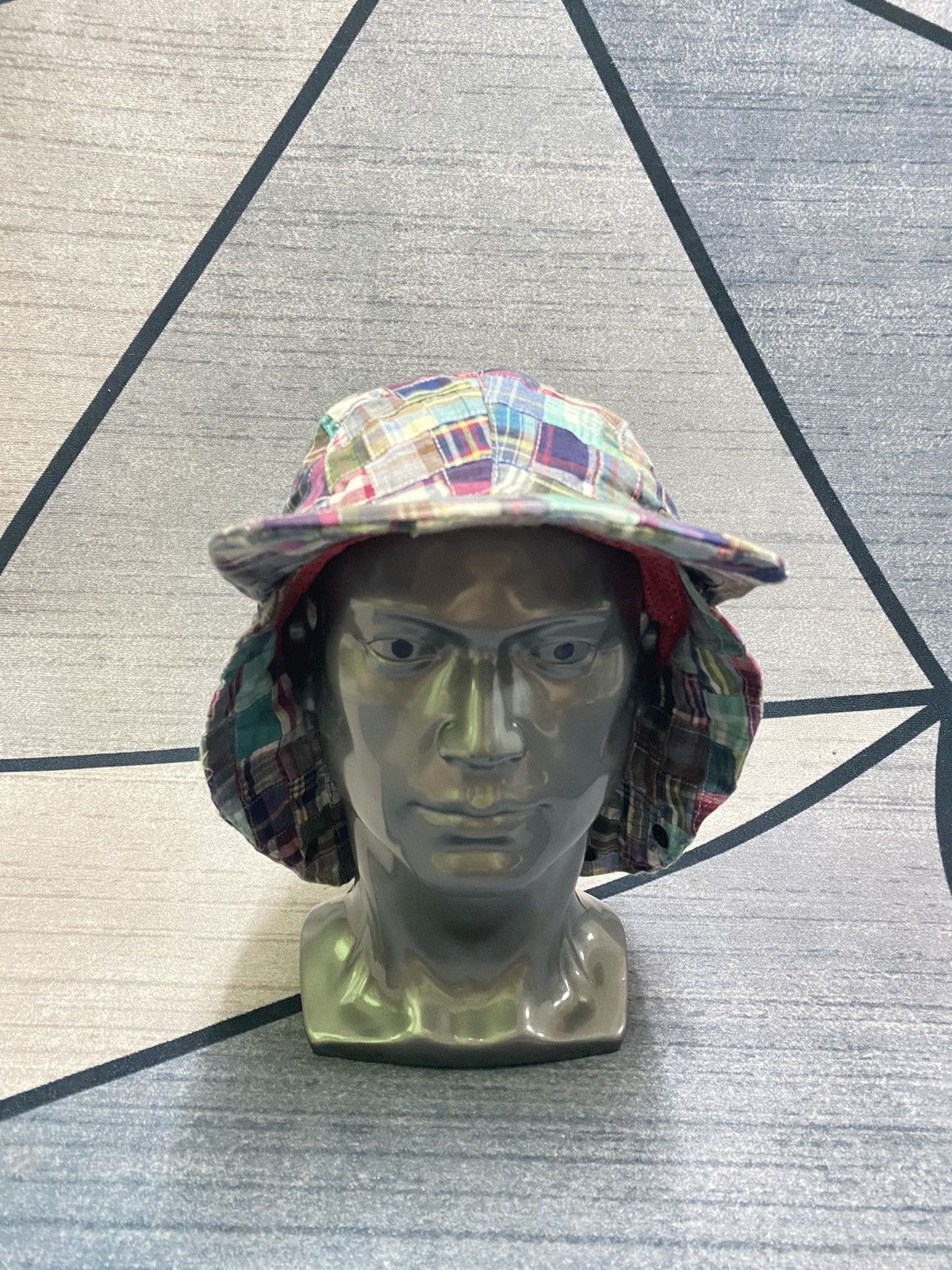 Japanese Brand SAHARA MADE IN France Patchwork Earlap Hat Size ONE SIZE - 2 Thumbnail