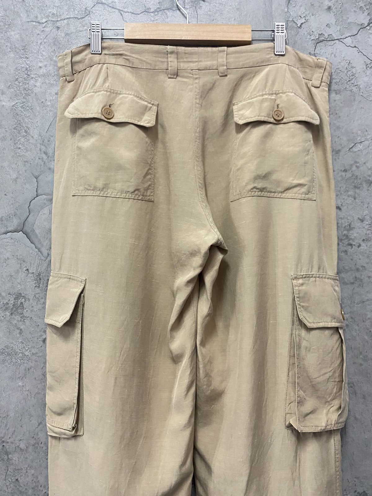 Designer Nanibon Italy Cargo Rayon Easy Pants Loose Fit Pants Size US 32 / EU 48 - 11 Thumbnail