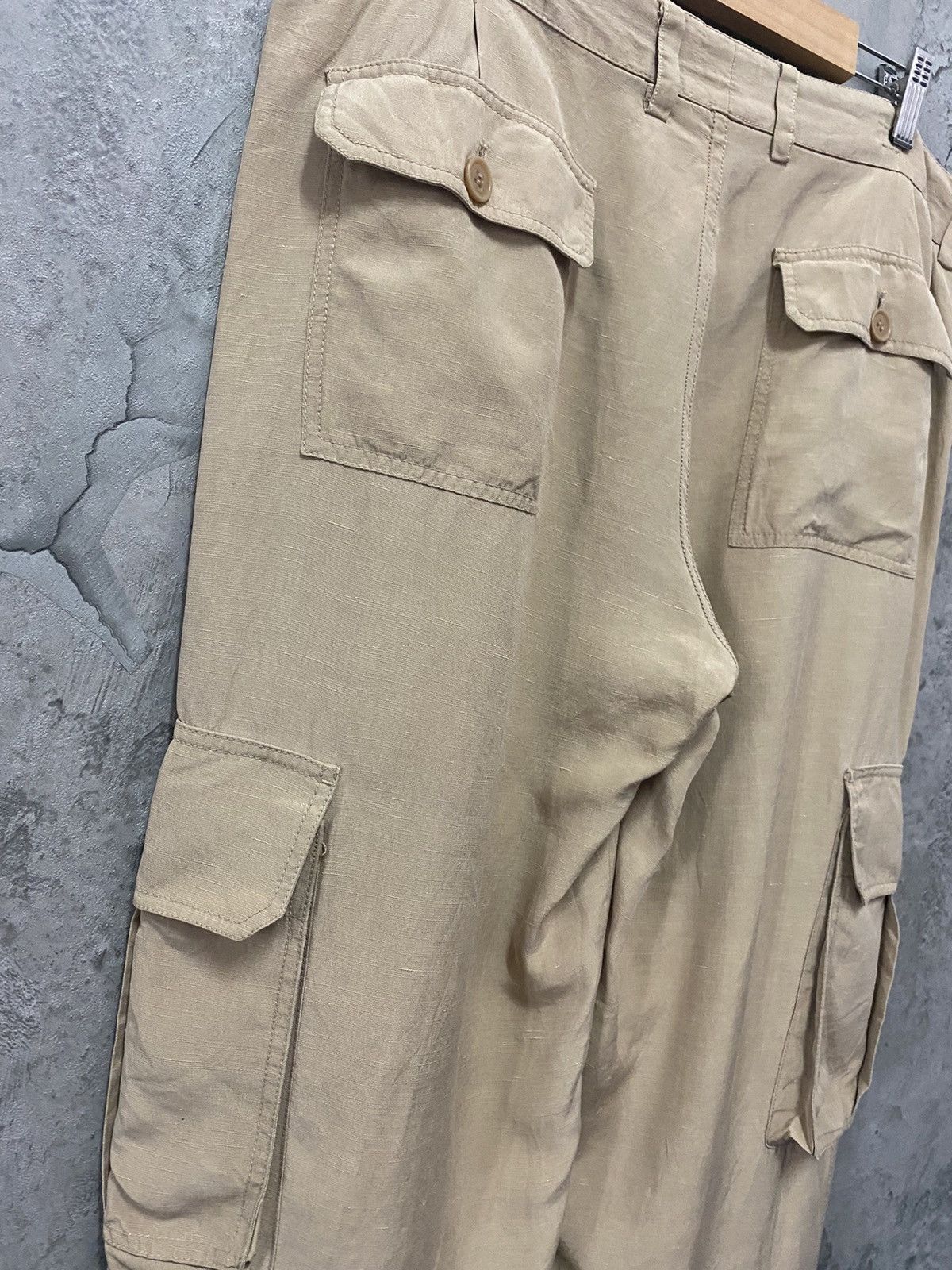 Designer Nanibon Italy Cargo Rayon Easy Pants Loose Fit Pants Size US 32 / EU 48 - 13 Thumbnail