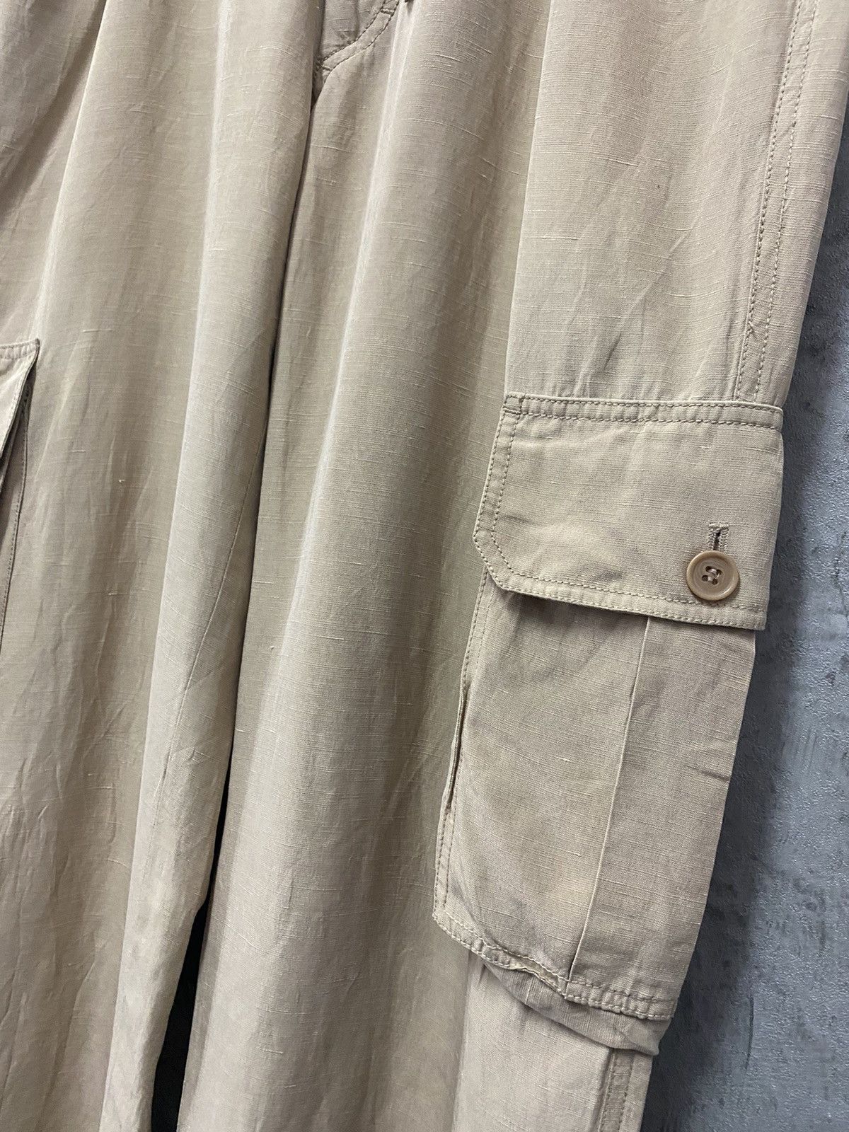 Designer Nanibon Italy Cargo Rayon Easy Pants Loose Fit Pants Size US 32 / EU 48 - 7 Thumbnail