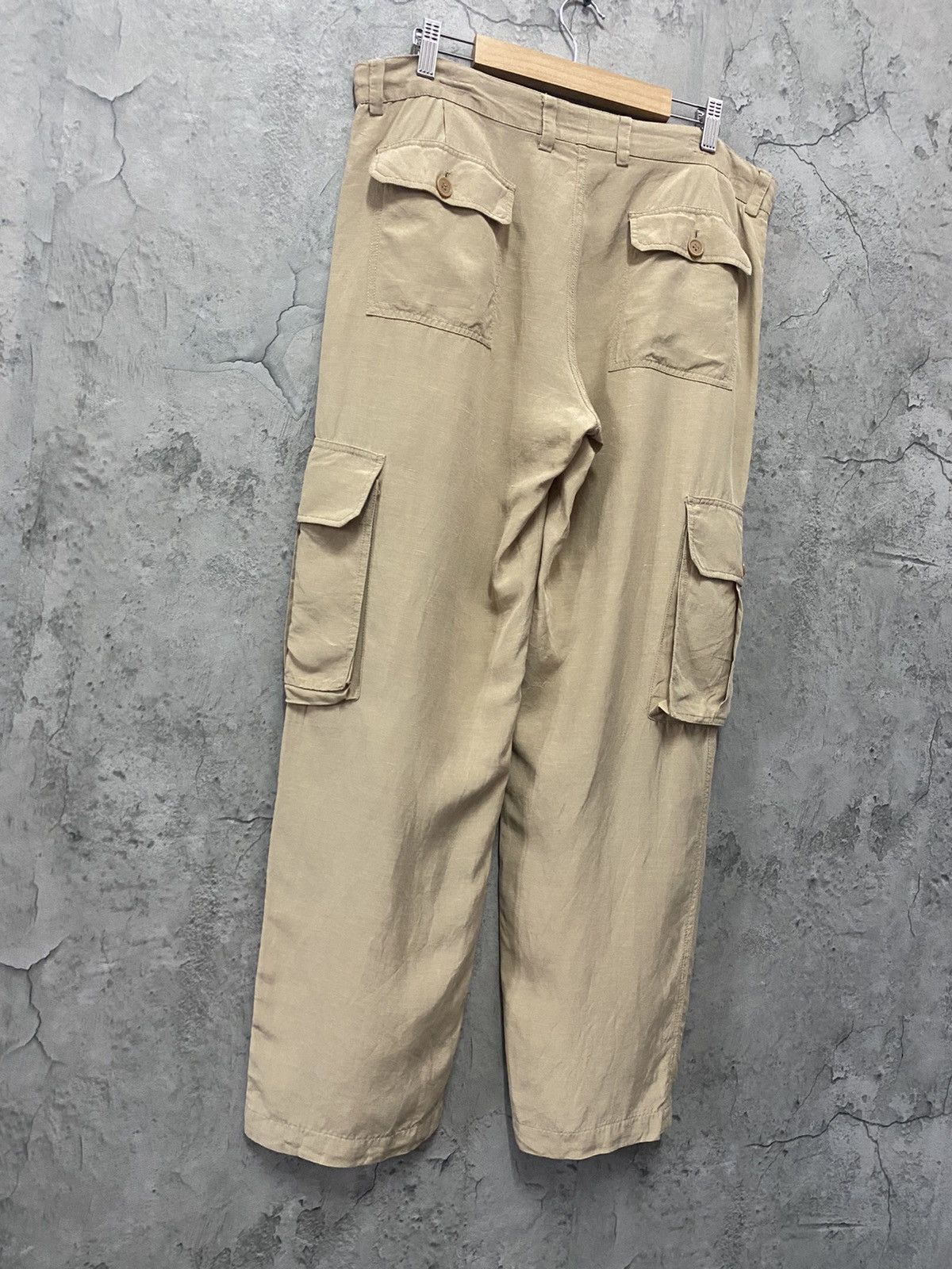 Designer Nanibon Italy Cargo Rayon Easy Pants Loose Fit Pants Size US 32 / EU 48 - 10 Thumbnail
