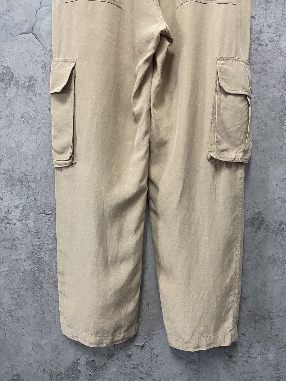 Designer Nanibon Italy Cargo Rayon Easy Pants Loose Fit Pants Size US 32 / EU 48 - 12 Thumbnail