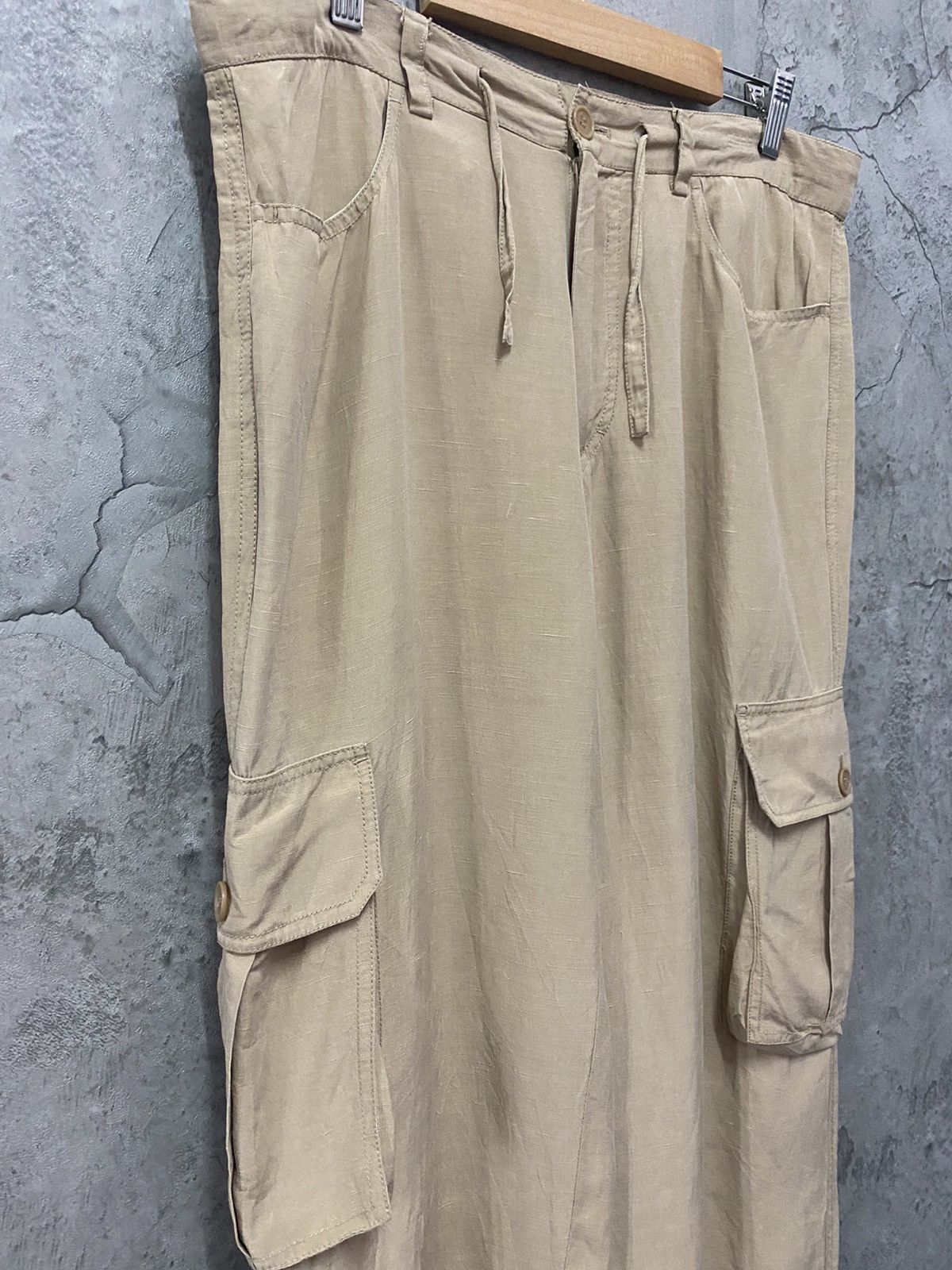 Designer Nanibon Italy Cargo Rayon Easy Pants Loose Fit Pants Size US 32 / EU 48 - 6 Thumbnail