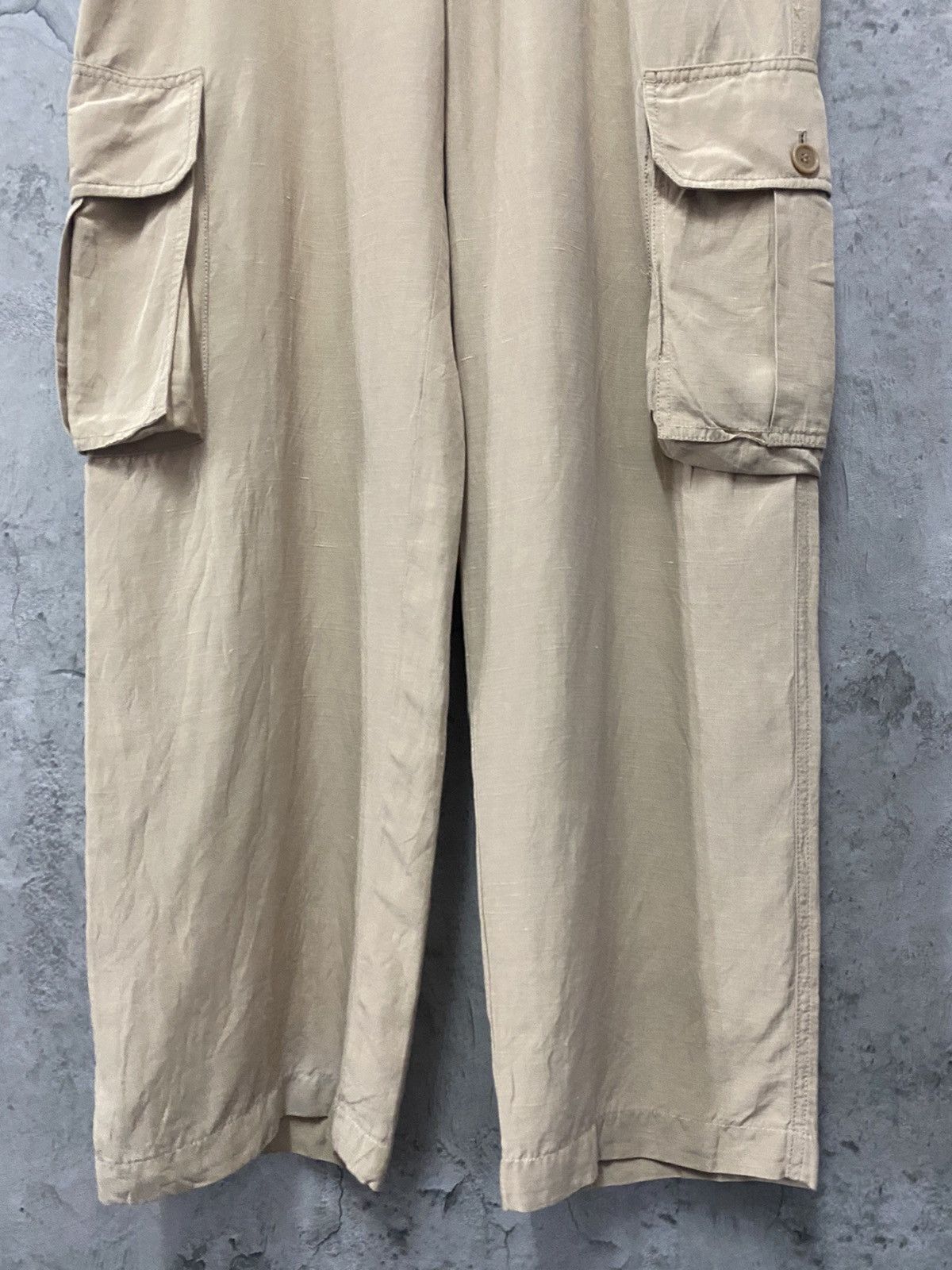 Designer Nanibon Italy Cargo Rayon Easy Pants Loose Fit Pants Size US 32 / EU 48 - 5 Thumbnail