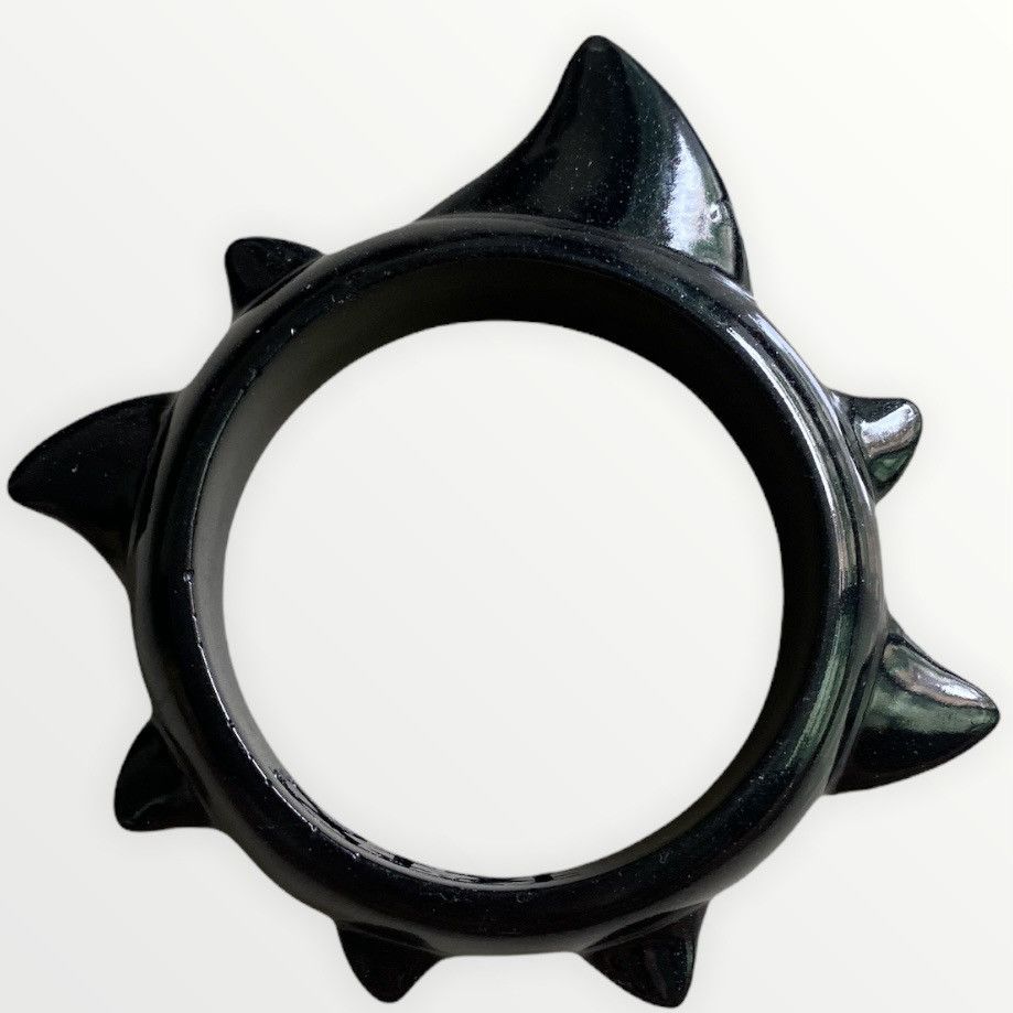 image of Ktz Spike Bangle Bracelet in Black, Men's