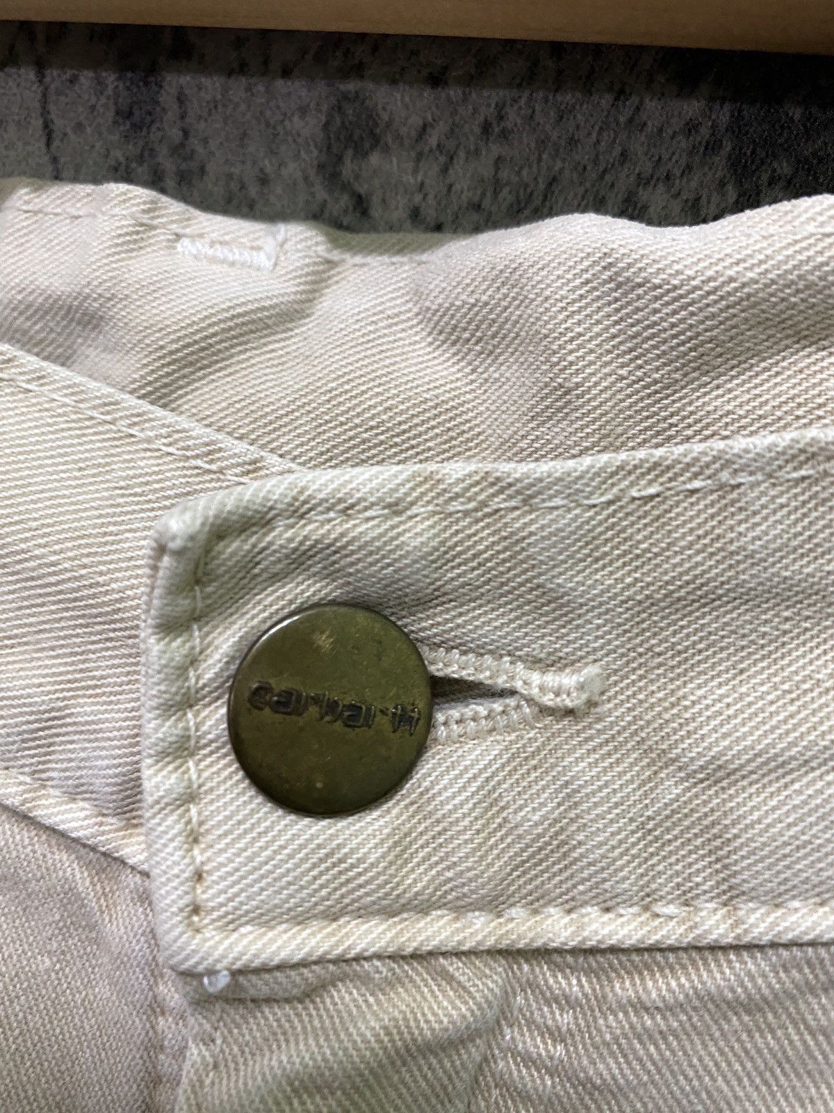 Carhartt CARHARTT Japan Made Carpenter Workwear Cream Colour Pant Size US 34 / EU 50 - 9 Thumbnail
