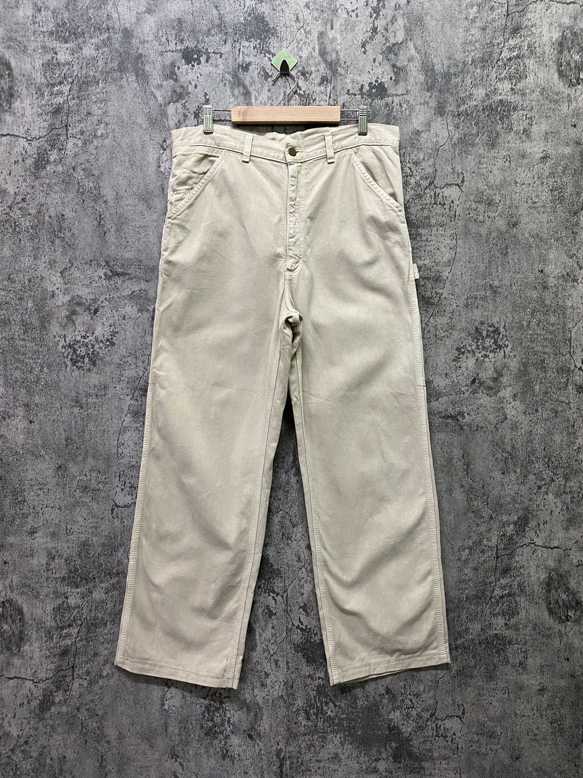 Carhartt CARHARTT Japan Made Carpenter Workwear Cream Colour Pant Size US 34 / EU 50 - 2 Thumbnail