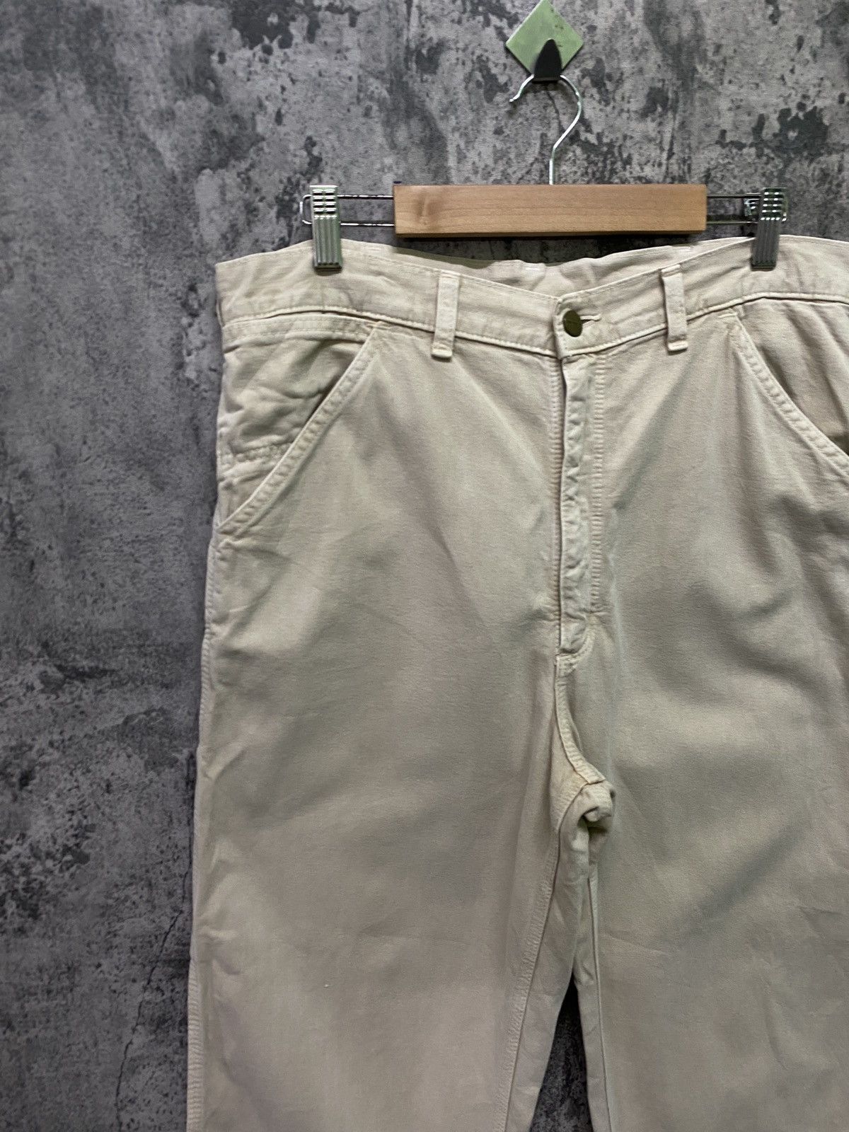 Carhartt CARHARTT Japan Made Carpenter Workwear Cream Colour Pant Size US 34 / EU 50 - 4 Thumbnail