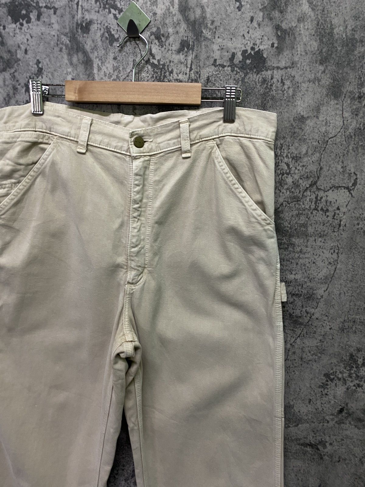 Carhartt CARHARTT Japan Made Carpenter Workwear Cream Colour Pant Size US 34 / EU 50 - 5 Thumbnail