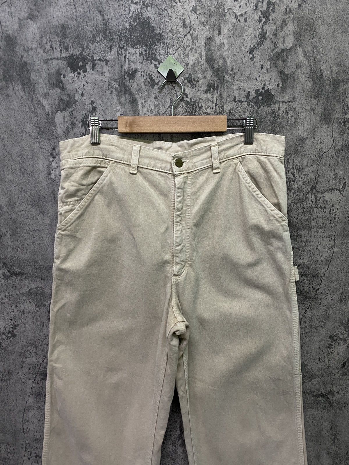 Carhartt CARHARTT Japan Made Carpenter Workwear Cream Colour Pant Size US 34 / EU 50 - 3 Thumbnail