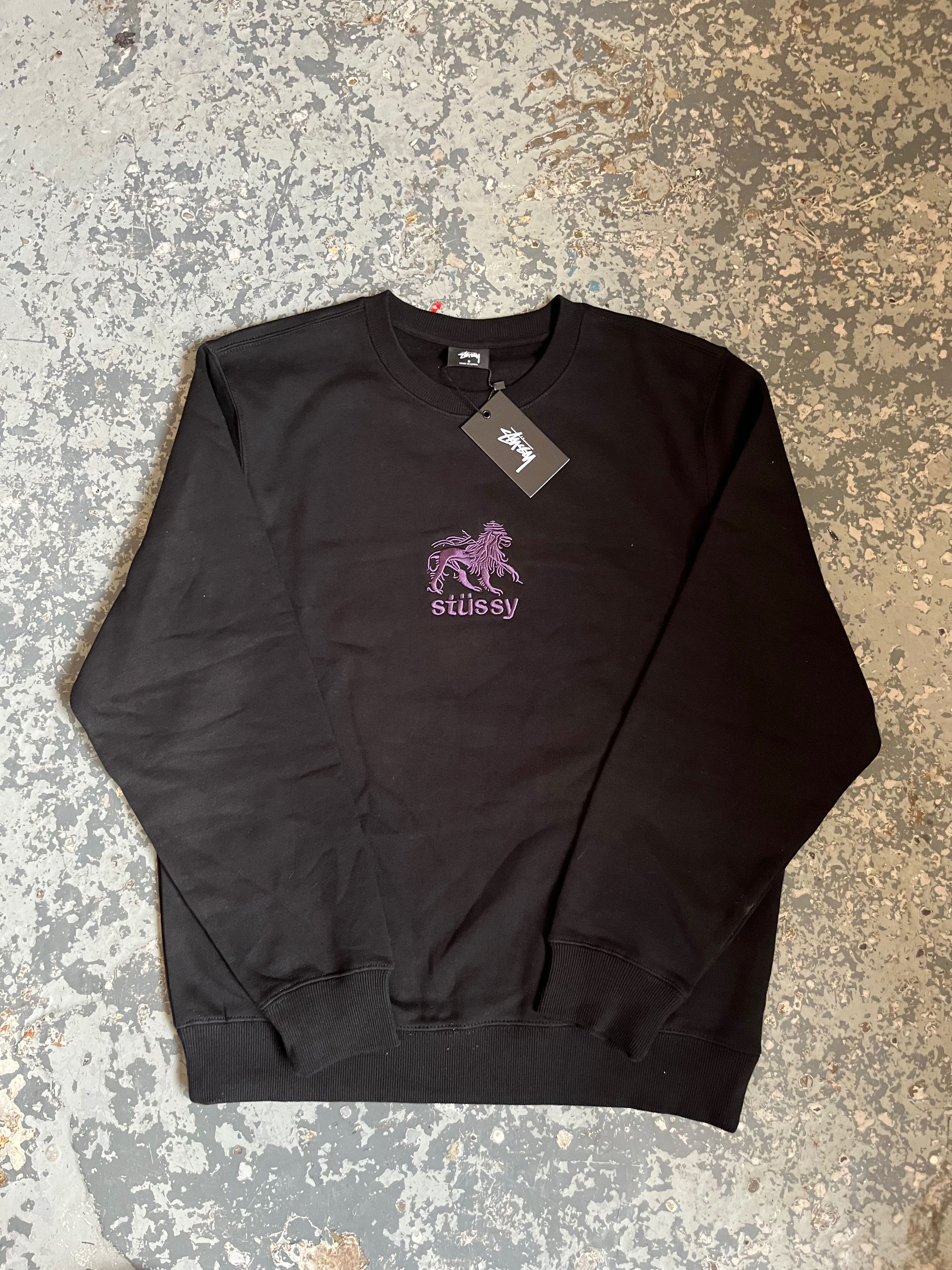 Stussy STUSSY LION APPLIQUE CREW | Grailed