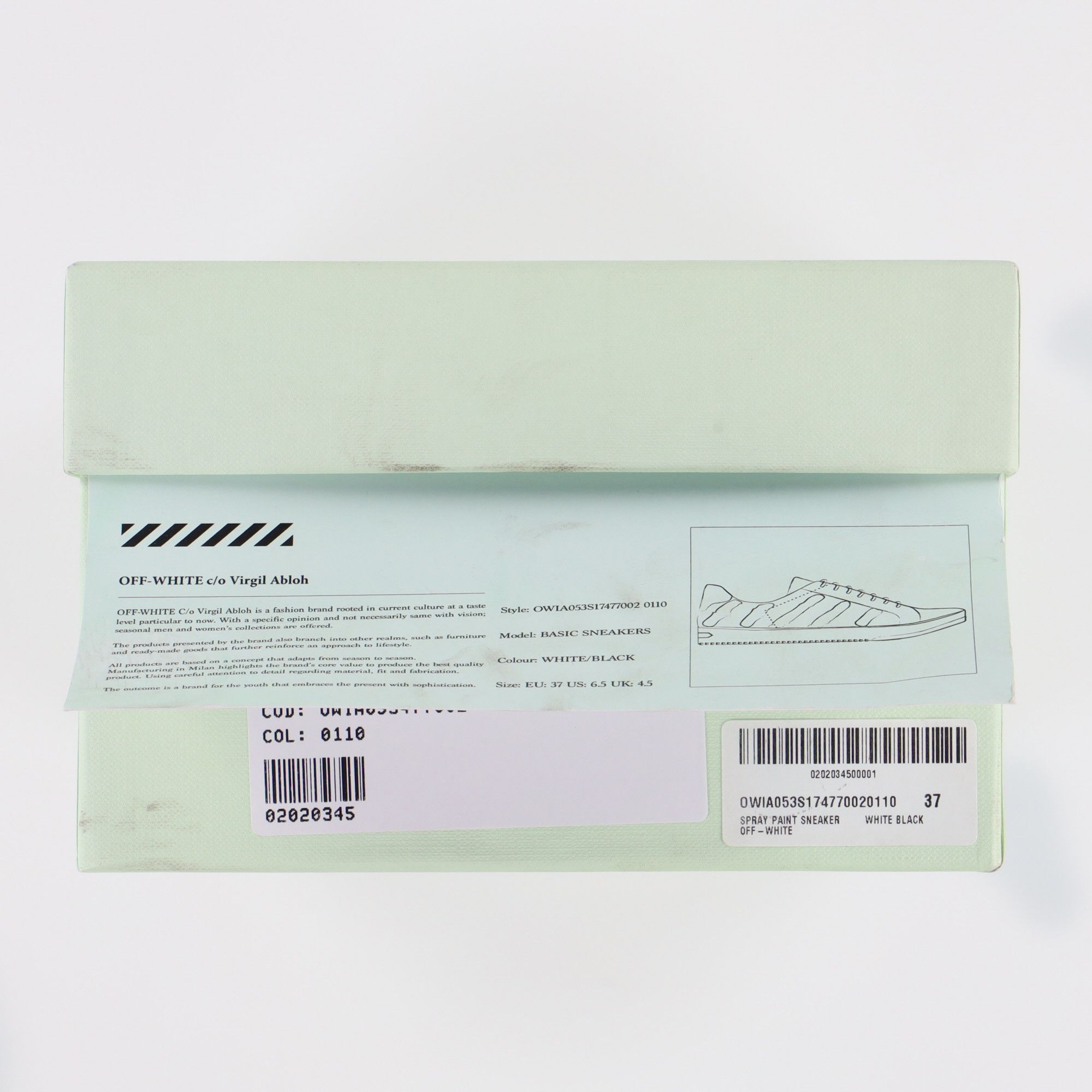 Off-White White Spray Diagonals Sneakers Size US 7 / IT 37 - 8 Thumbnail
