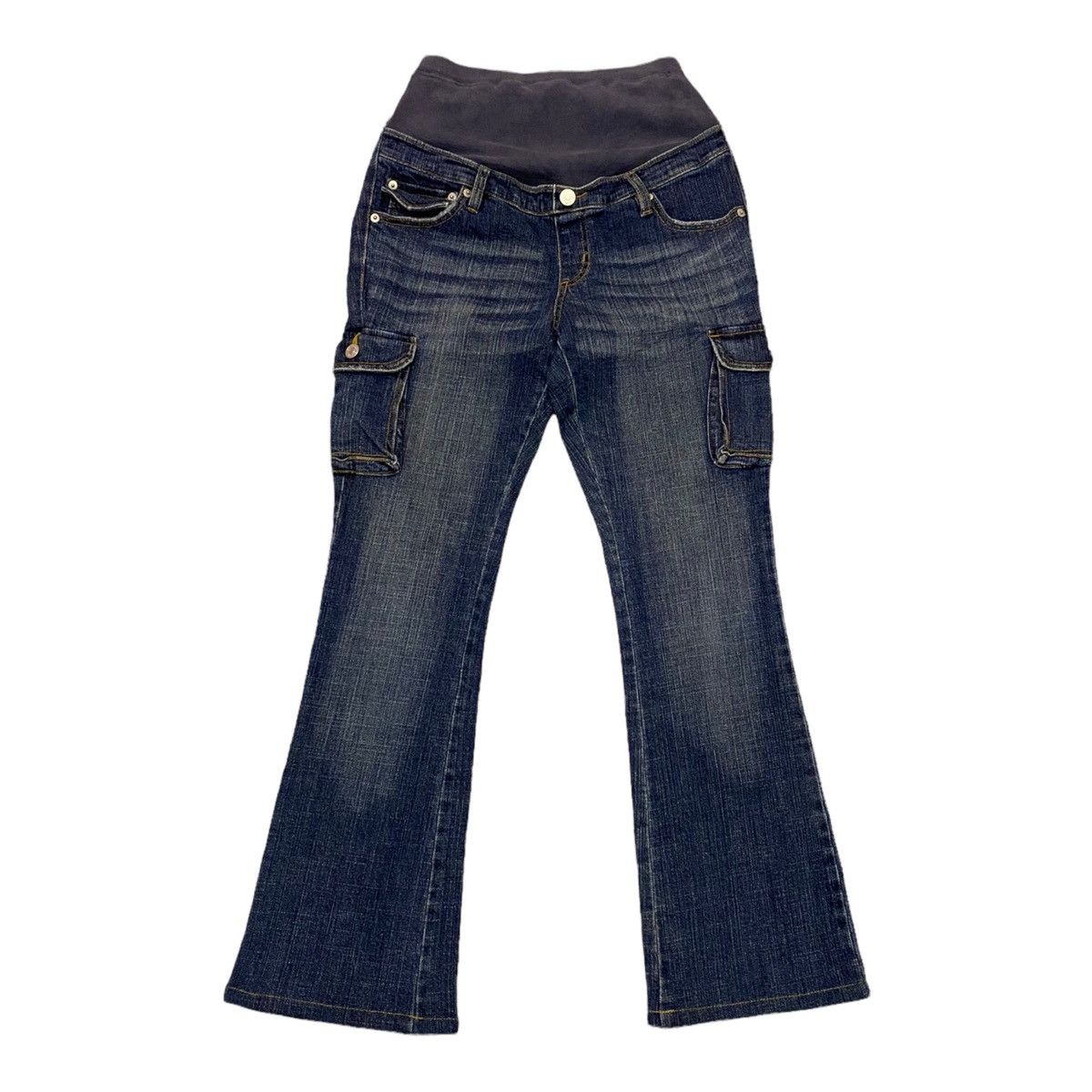 Designer GRAIL🔥ECHEC BRAND🇯🇵4 POCKET DENIM FLARED PANTS Size 29" - 1 Thumbnail