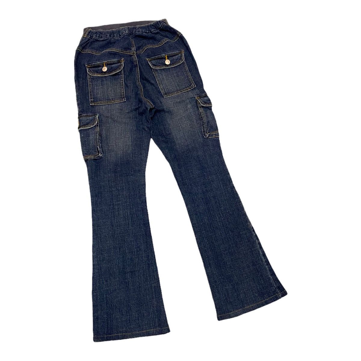 Designer GRAIL🔥ECHEC BRAND🇯🇵4 POCKET DENIM FLARED PANTS Size 29" - 4 Thumbnail