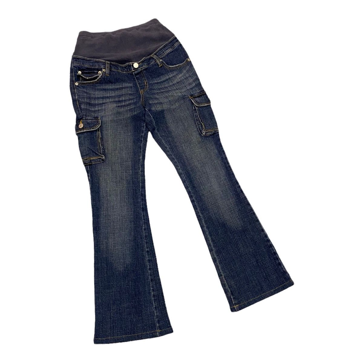 Designer GRAIL🔥ECHEC BRAND🇯🇵4 POCKET DENIM FLARED PANTS Size 29" - 3 Thumbnail
