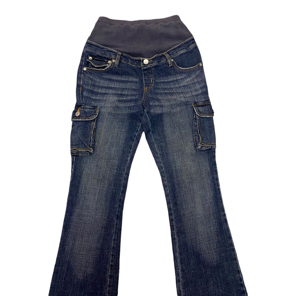 Designer GRAIL🔥ECHEC BRAND🇯🇵4 POCKET DENIM FLARED PANTS Size 29" - 5 Thumbnail