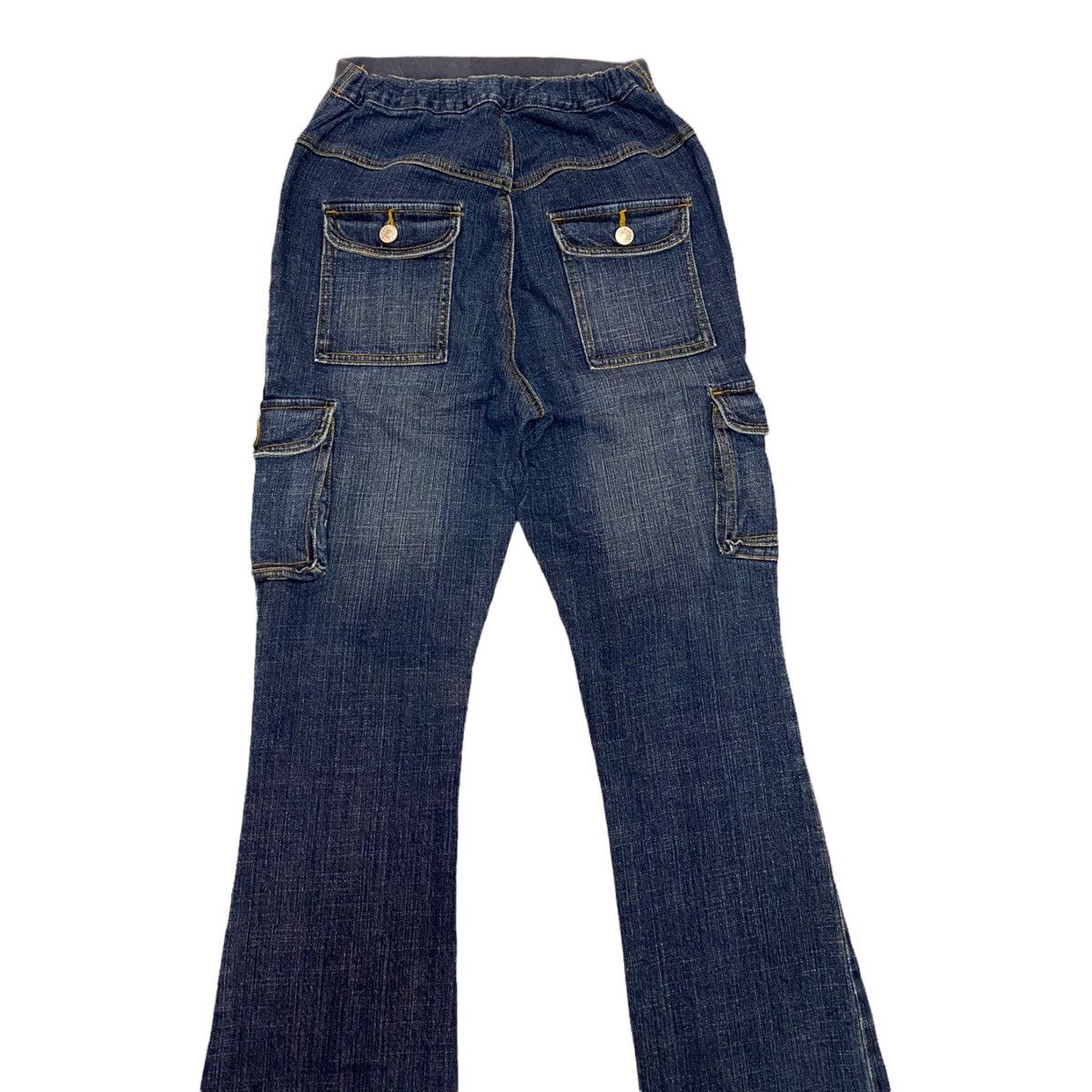 Designer GRAIL🔥ECHEC BRAND🇯🇵4 POCKET DENIM FLARED PANTS Size 29" - 6 Thumbnail
