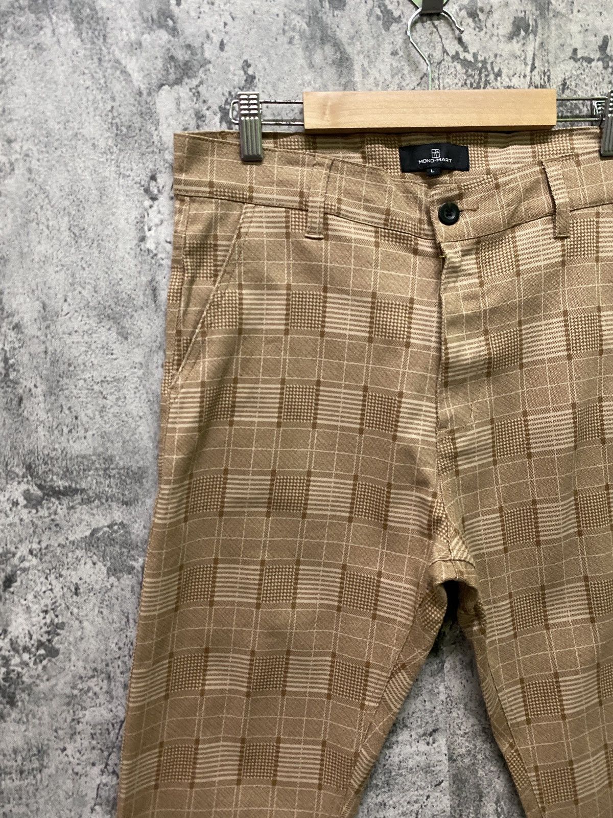 Designer × Japanese Brand Checker Tartan Plaid MONO-MART Skinny Pant Size US 32 / EU 48 - 4 Thumbnail
