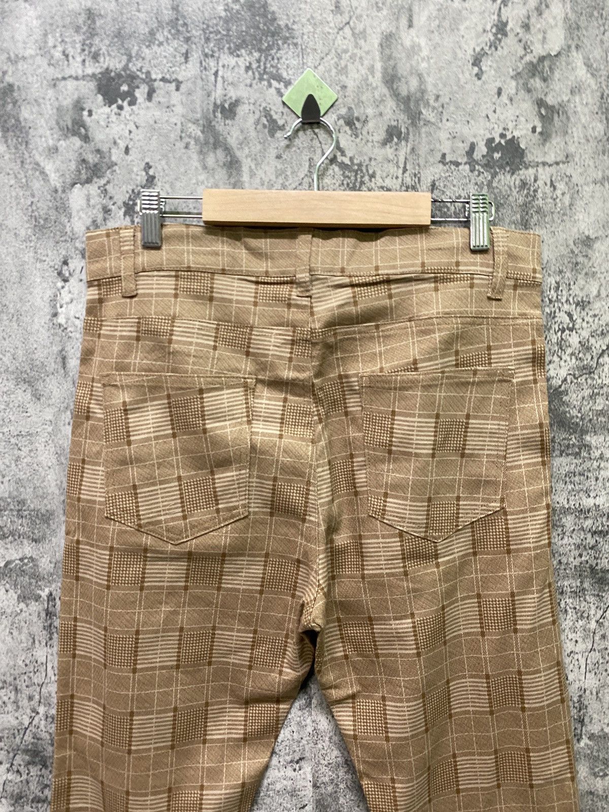 Designer × Japanese Brand Checker Tartan Plaid MONO-MART Skinny Pant Size US 32 / EU 48 - 10 Thumbnail