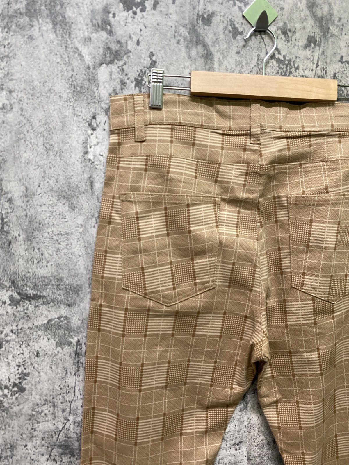 Designer × Japanese Brand Checker Tartan Plaid MONO-MART Skinny Pant Size US 32 / EU 48 - 11 Thumbnail
