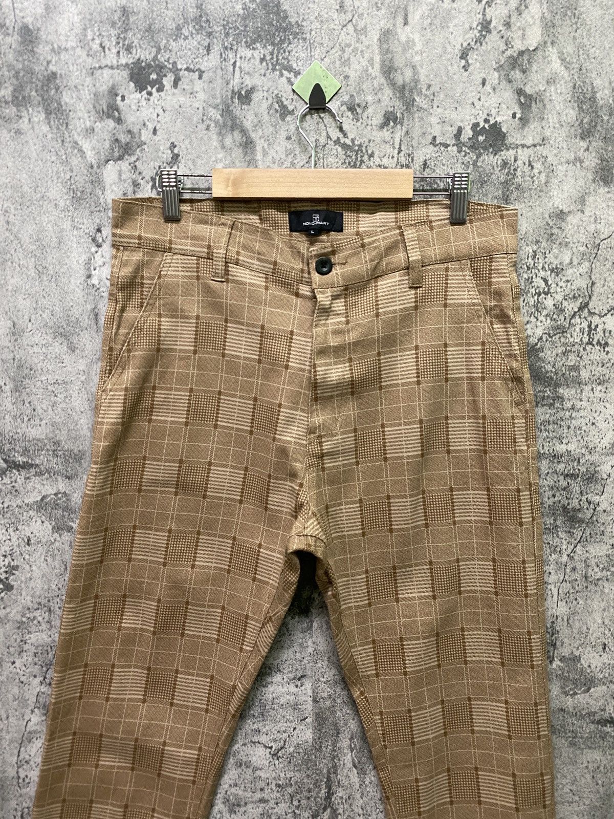 Designer × Japanese Brand Checker Tartan Plaid MONO-MART Skinny Pant Size US 32 / EU 48 - 3 Thumbnail