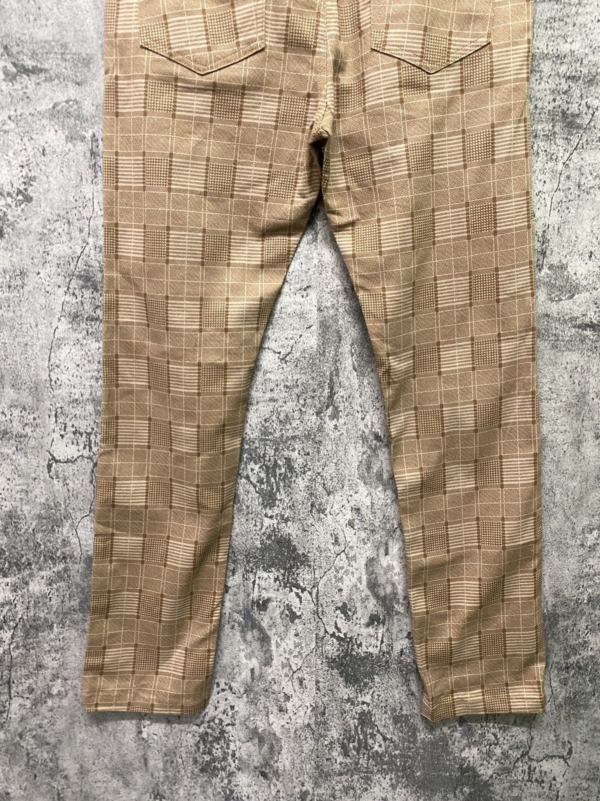 Designer × Japanese Brand Checker Tartan Plaid MONO-MART Skinny Pant Size US 32 / EU 48 - 15 Thumbnail