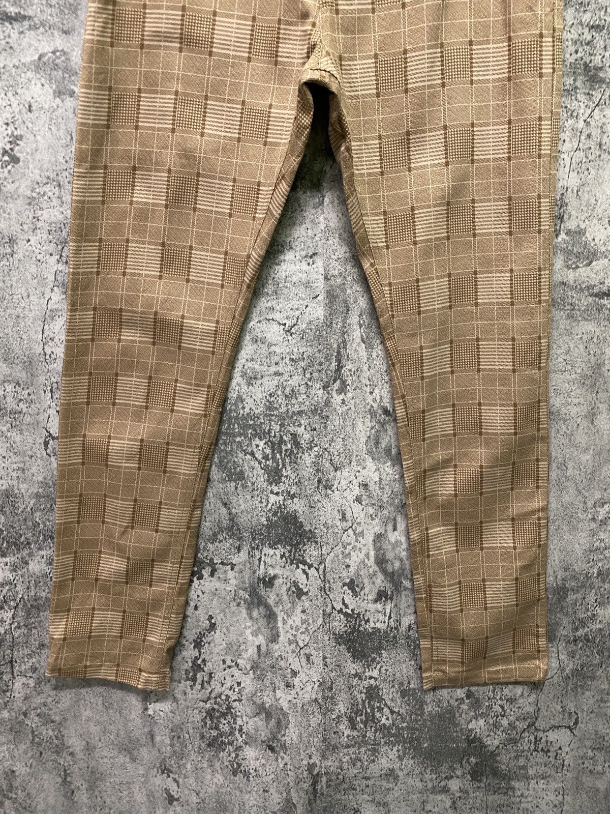 Designer × Japanese Brand Checker Tartan Plaid MONO-MART Skinny Pant Size US 32 / EU 48 - 8 Thumbnail