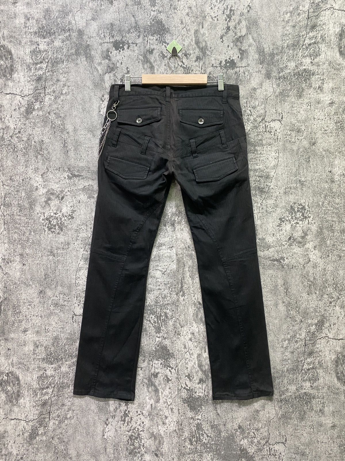 Japanese Brand Japan SEMANTIC DESIGN Double Waist Faded Striped Pants Size US 31 - 2 Thumbnail