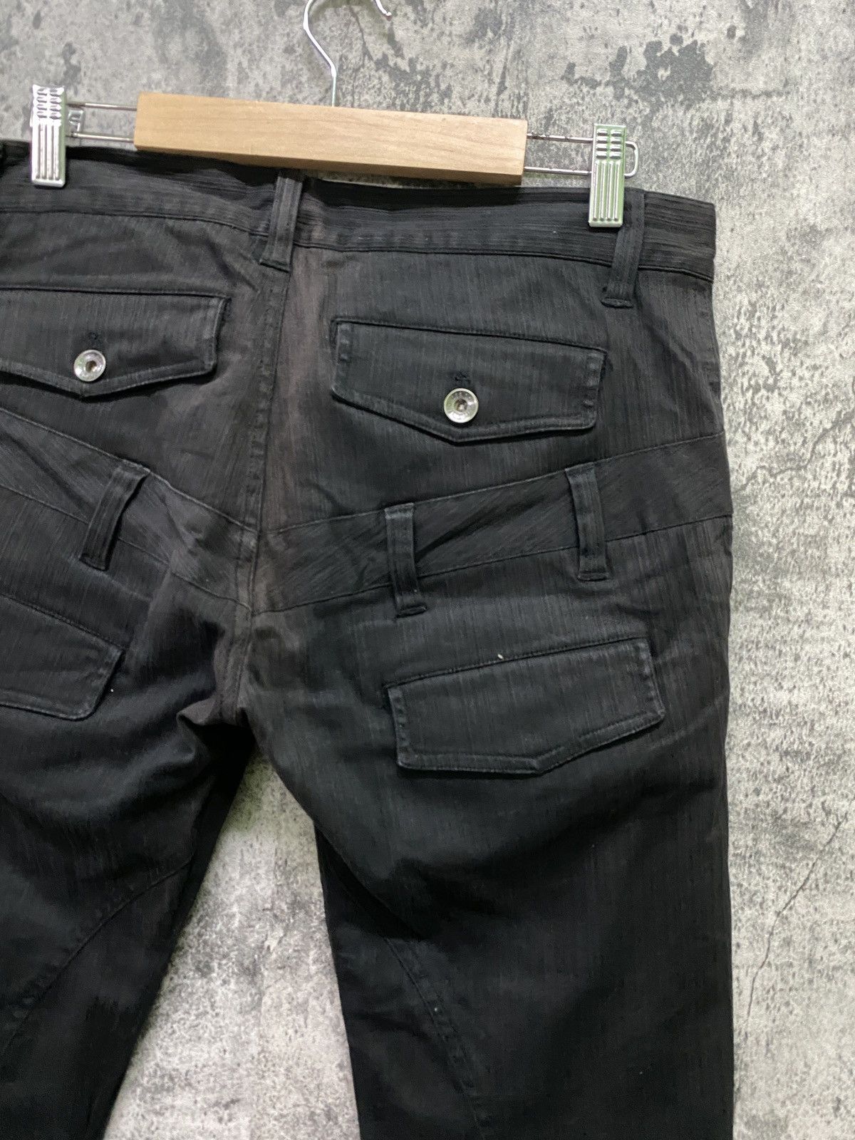 Japanese Brand Japan SEMANTIC DESIGN Double Waist Faded Striped Pants Size US 31 - 16 Thumbnail
