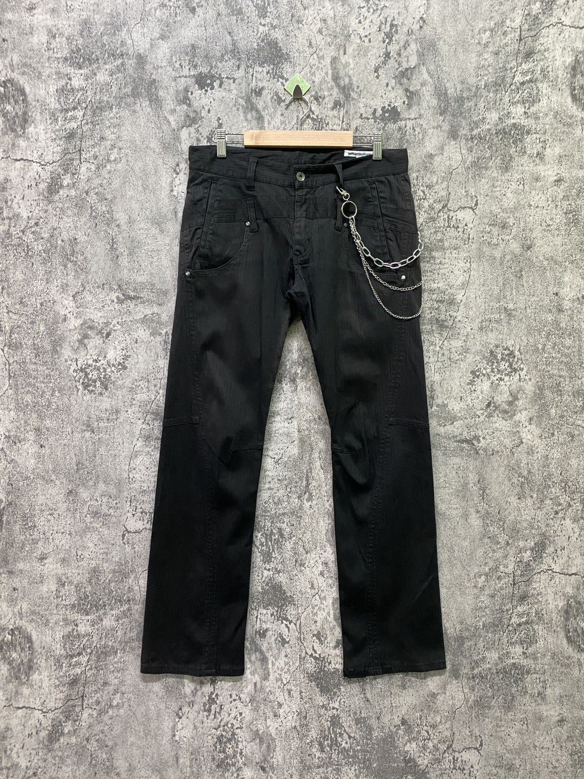 Japanese Brand Japan SEMANTIC DESIGN Double Waist Faded Striped Pants Size US 31 - 1 Thumbnail
