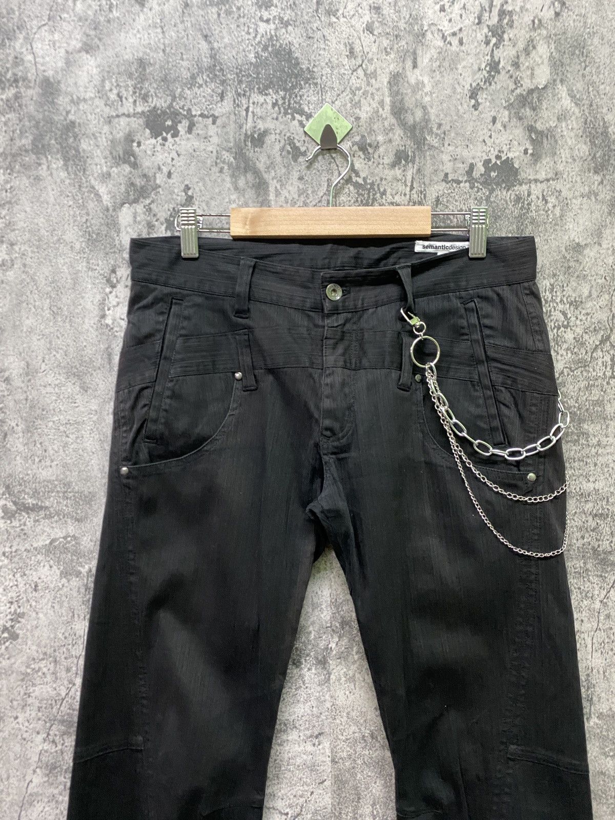 Japanese Brand Japan SEMANTIC DESIGN Double Waist Faded Striped Pants Size US 31 - 3 Thumbnail