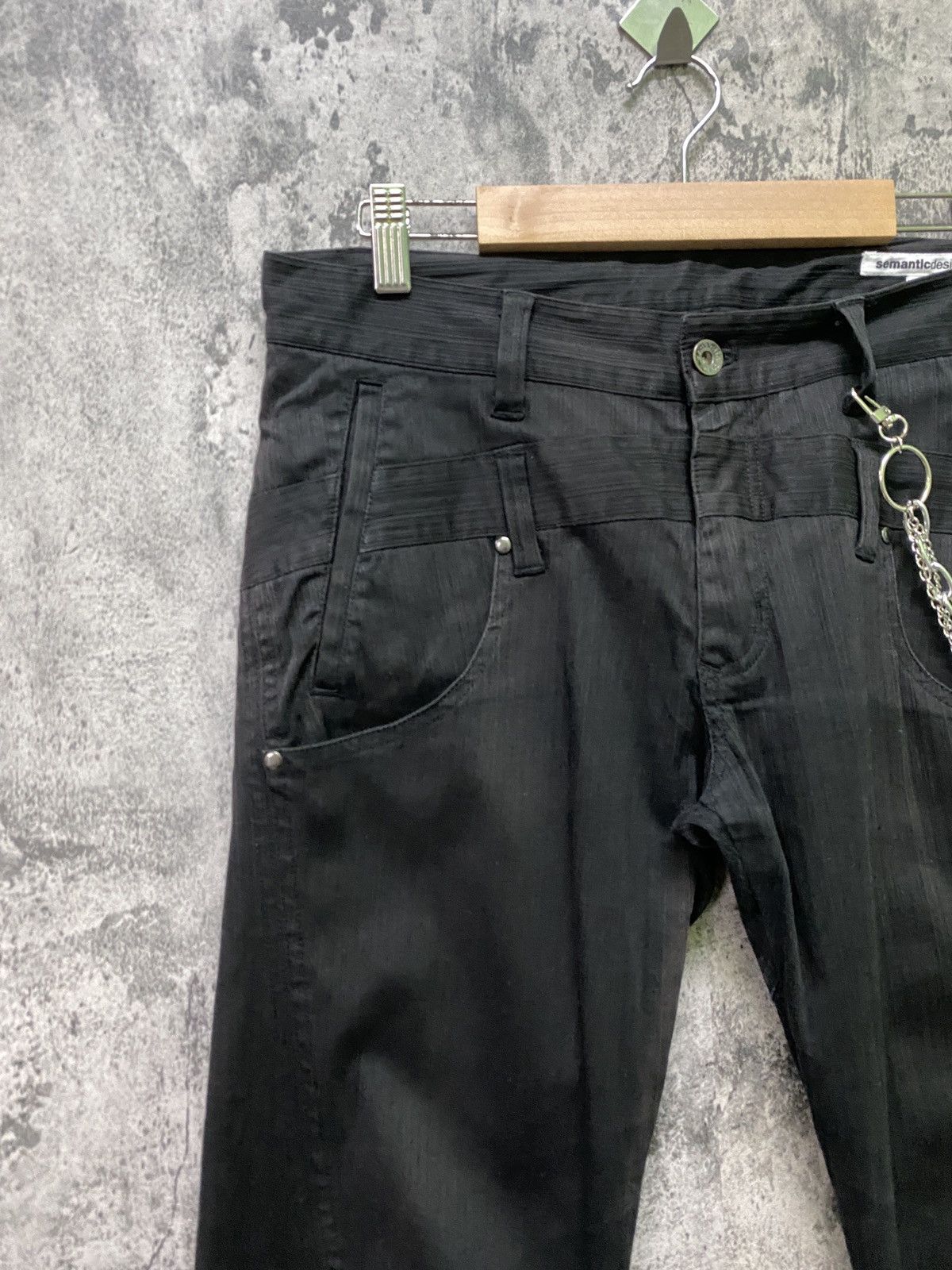 Japanese Brand Japan SEMANTIC DESIGN Double Waist Faded Striped Pants Size US 31 - 4 Thumbnail