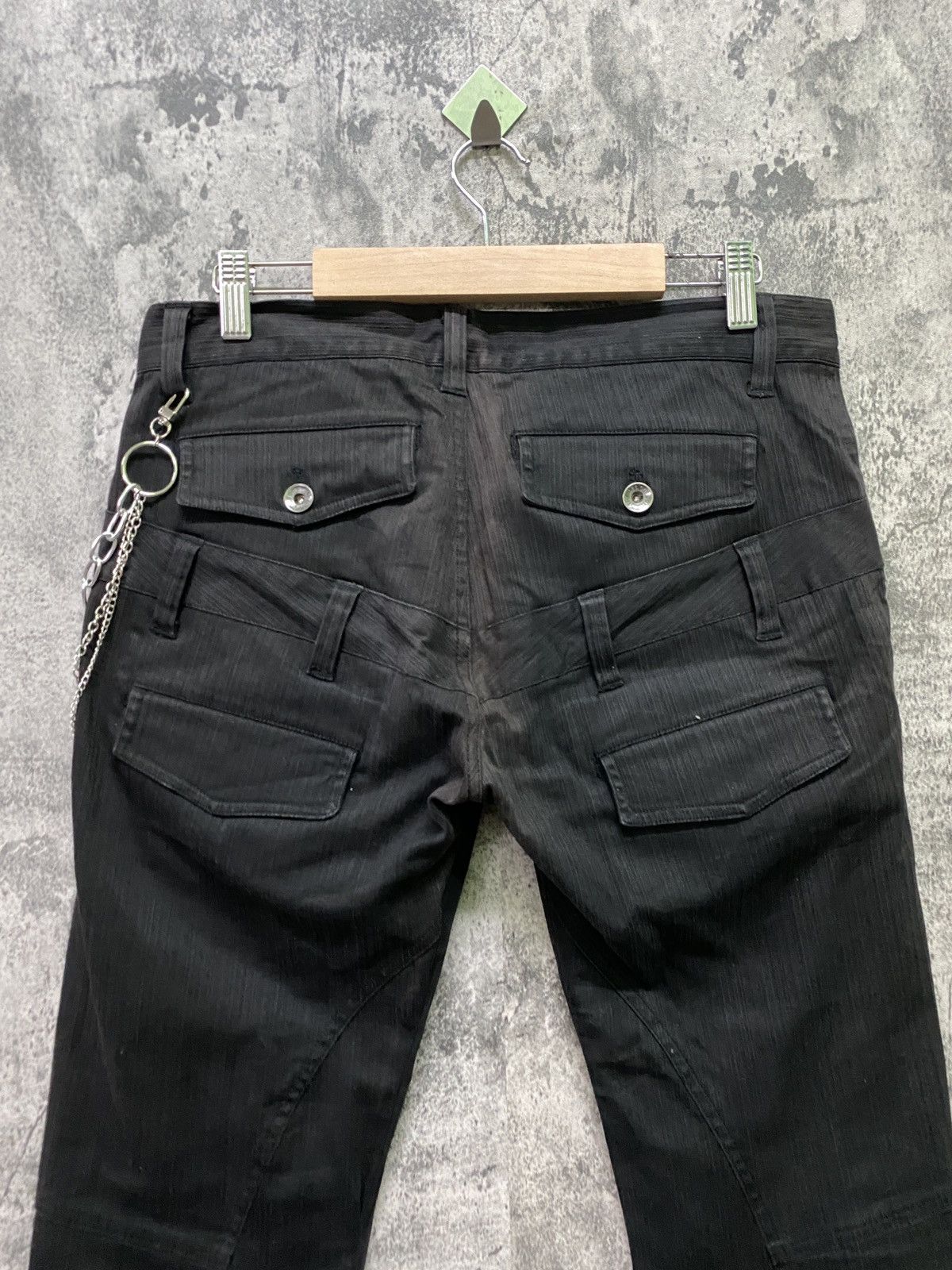 Japanese Brand Japan SEMANTIC DESIGN Double Waist Faded Striped Pants Size US 31 - 18 Thumbnail