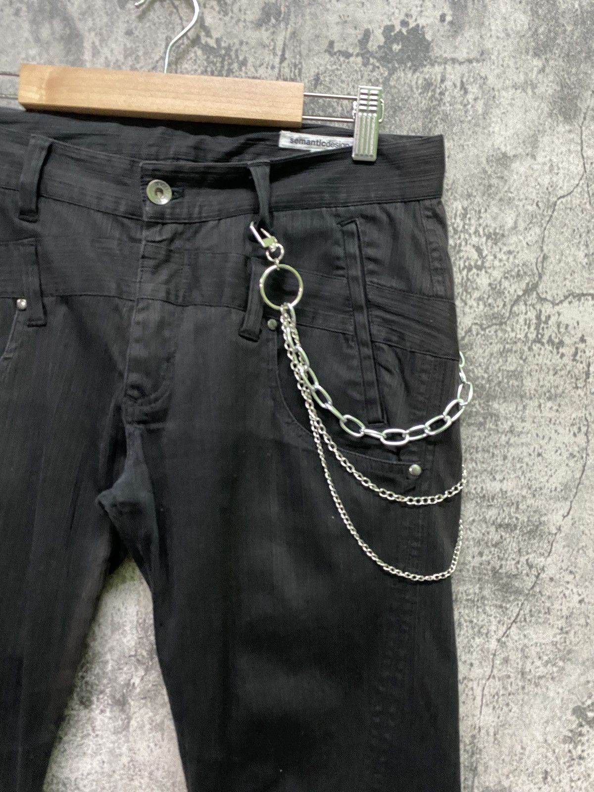 Japanese Brand Japan SEMANTIC DESIGN Double Waist Faded Striped Pants Size US 31 - 5 Thumbnail