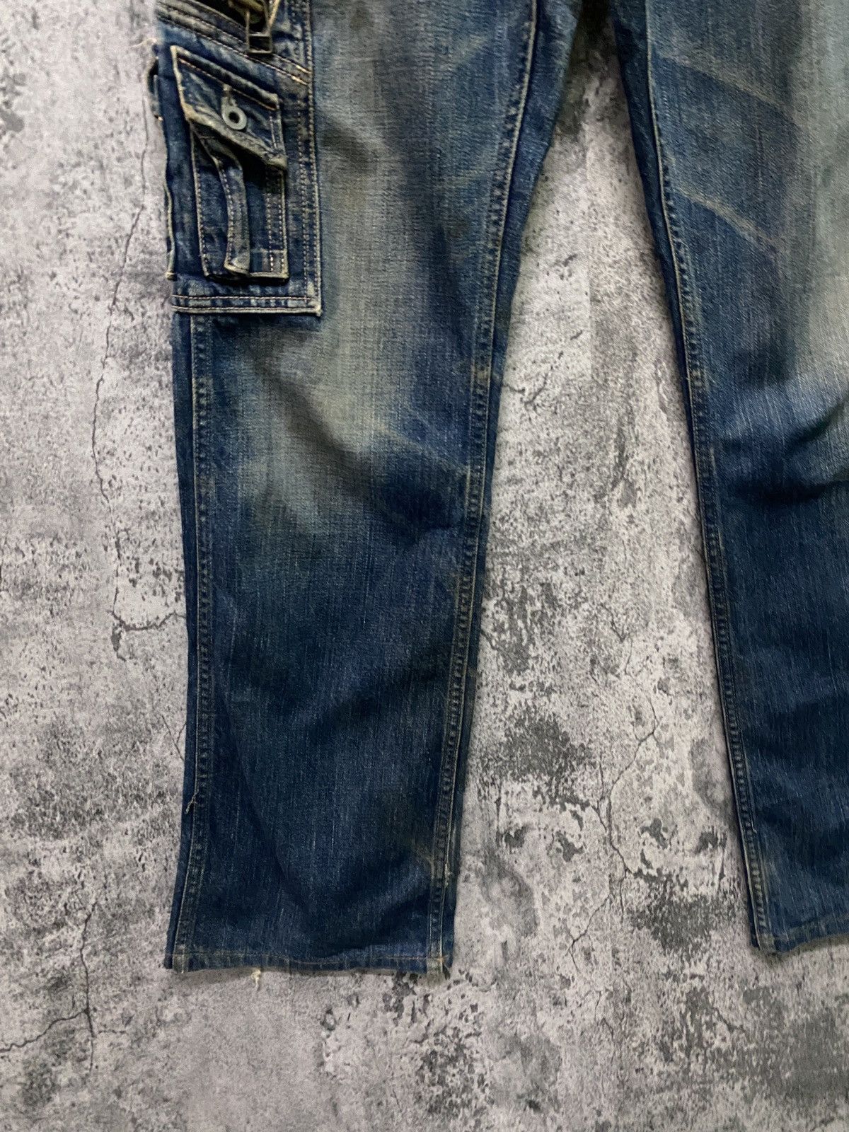 Japanese Brand JOHNBULL Japan Cargo Multipocket Distressed Jeans Size US 30 / EU 46 - 7 Thumbnail