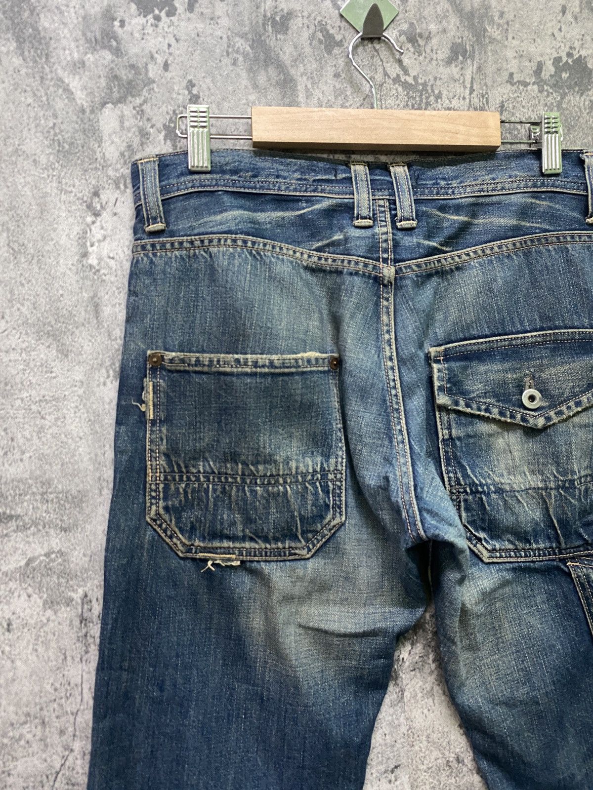 Japanese Brand JOHNBULL Japan Cargo Multipocket Distressed Jeans Size US 30 / EU 46 - 12 Thumbnail