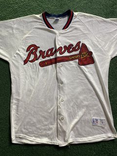 RUSSELL ATHLETIC, SIZE LARGE, HANK AARON ATLANTA BRAVES Jersey