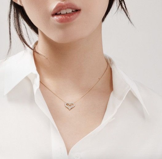 Tiffany & Co. 18k Gold Diamond Heart Pendant Necklace Size ONE SIZE - 2 Thumbnail