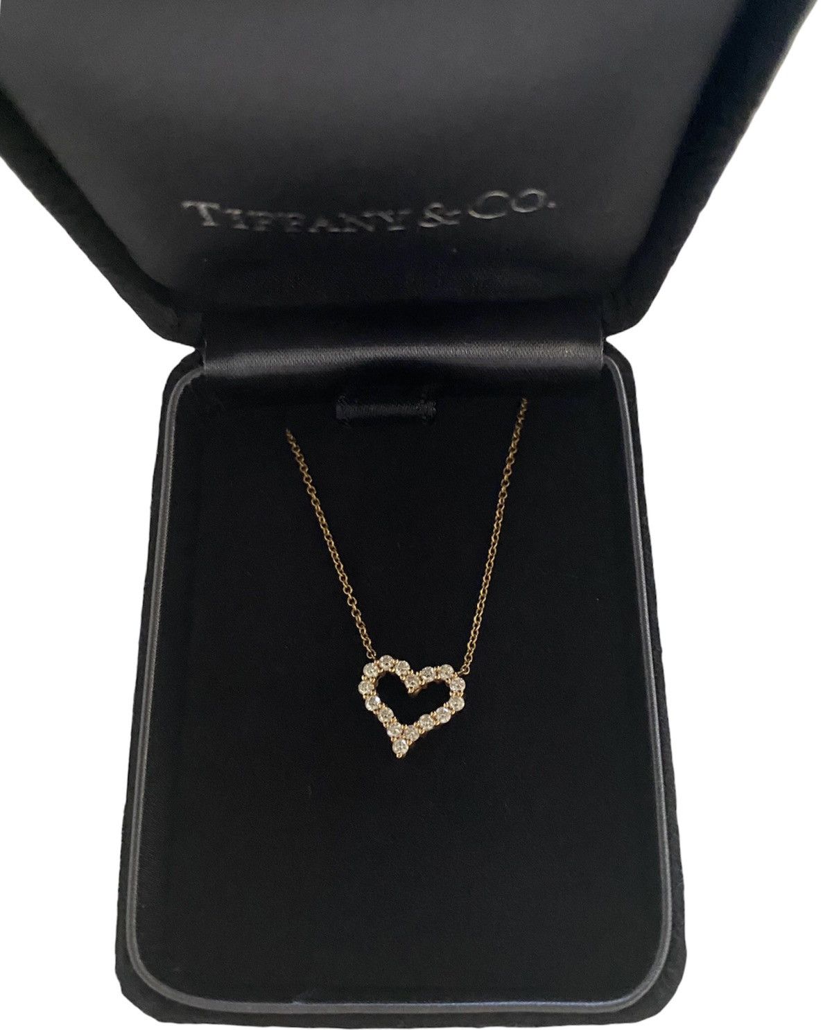 Tiffany & Co. 18k Gold Diamond Heart Pendant Necklace Size ONE SIZE - 3 Thumbnail
