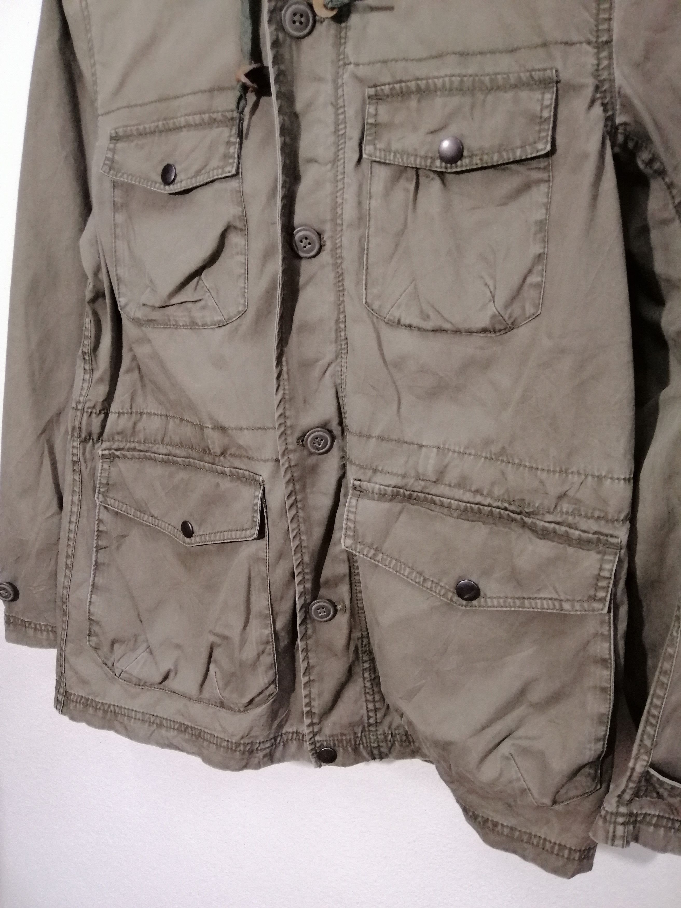 Japanese Brand × Other BACK NUMBER HOODIE MILITARY JACKET Size US S / EU 44-46 / 1 - 11 Thumbnail
