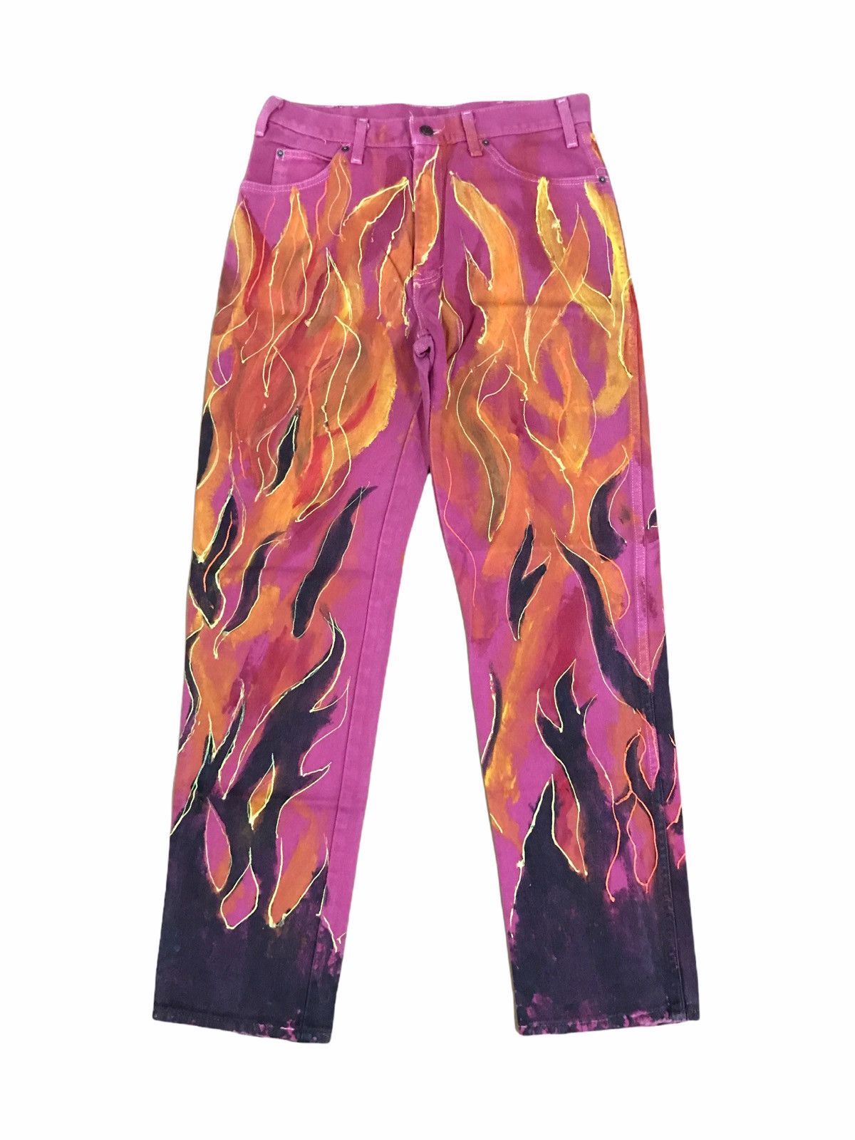 Route 66 × Vintage American Vintage Route 66 Very Dope Fire Pants Size US 29 - 1 Thumbnail