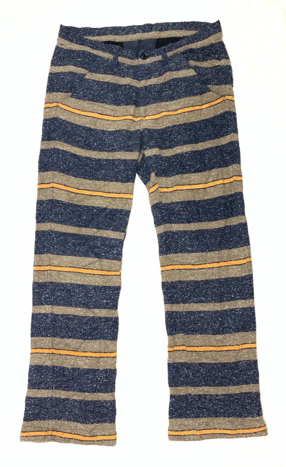 Designer × If Six Was Nine × Japanese Brand Vintage 90s TK Border Stripes Kurt Cobain Trousers Size US 33 - 1 Thumbnail