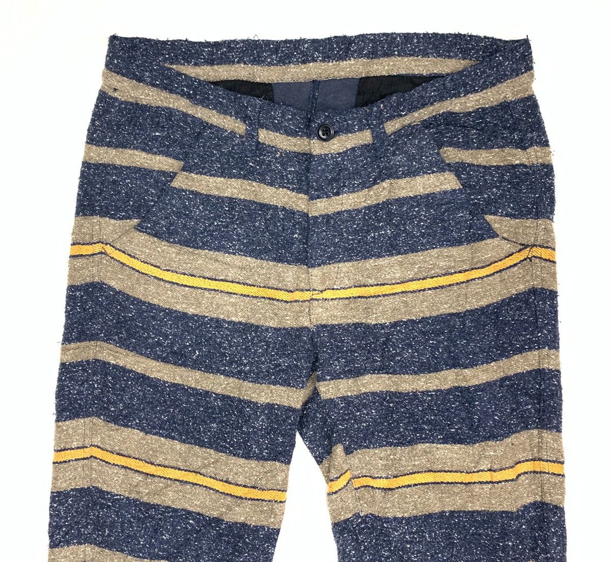 Designer × If Six Was Nine × Japanese Brand Vintage 90s TK Border Stripes Kurt Cobain Trousers Size US 33 - 2 Thumbnail