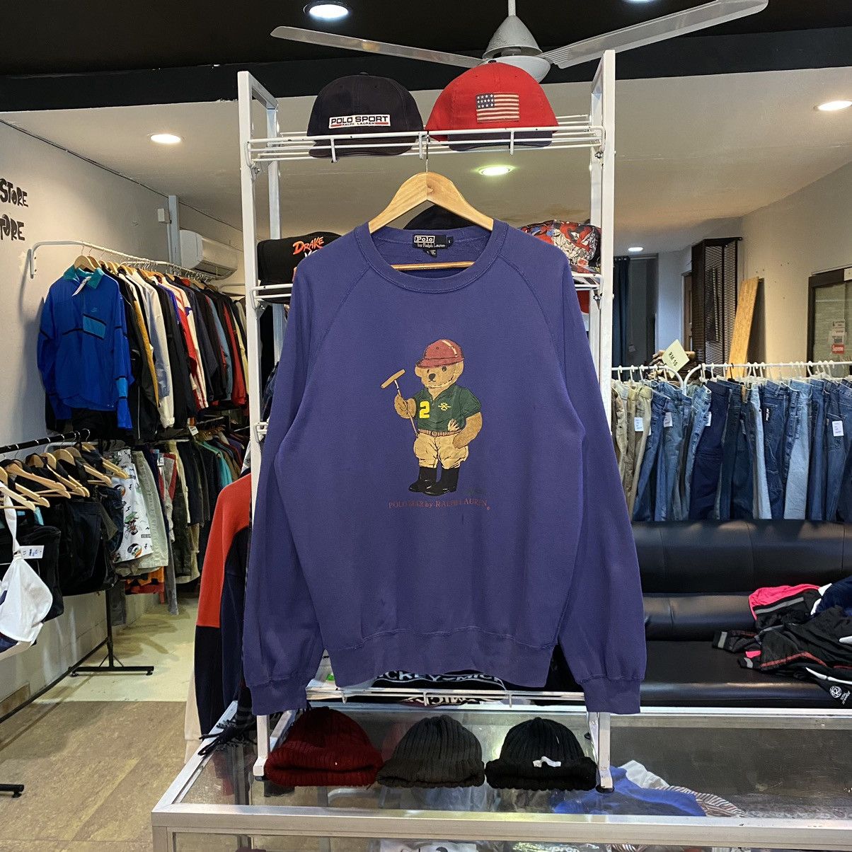 Polo Ralph Lauren Snow Beach Bear Logo Sweatshirt DS | Grailed