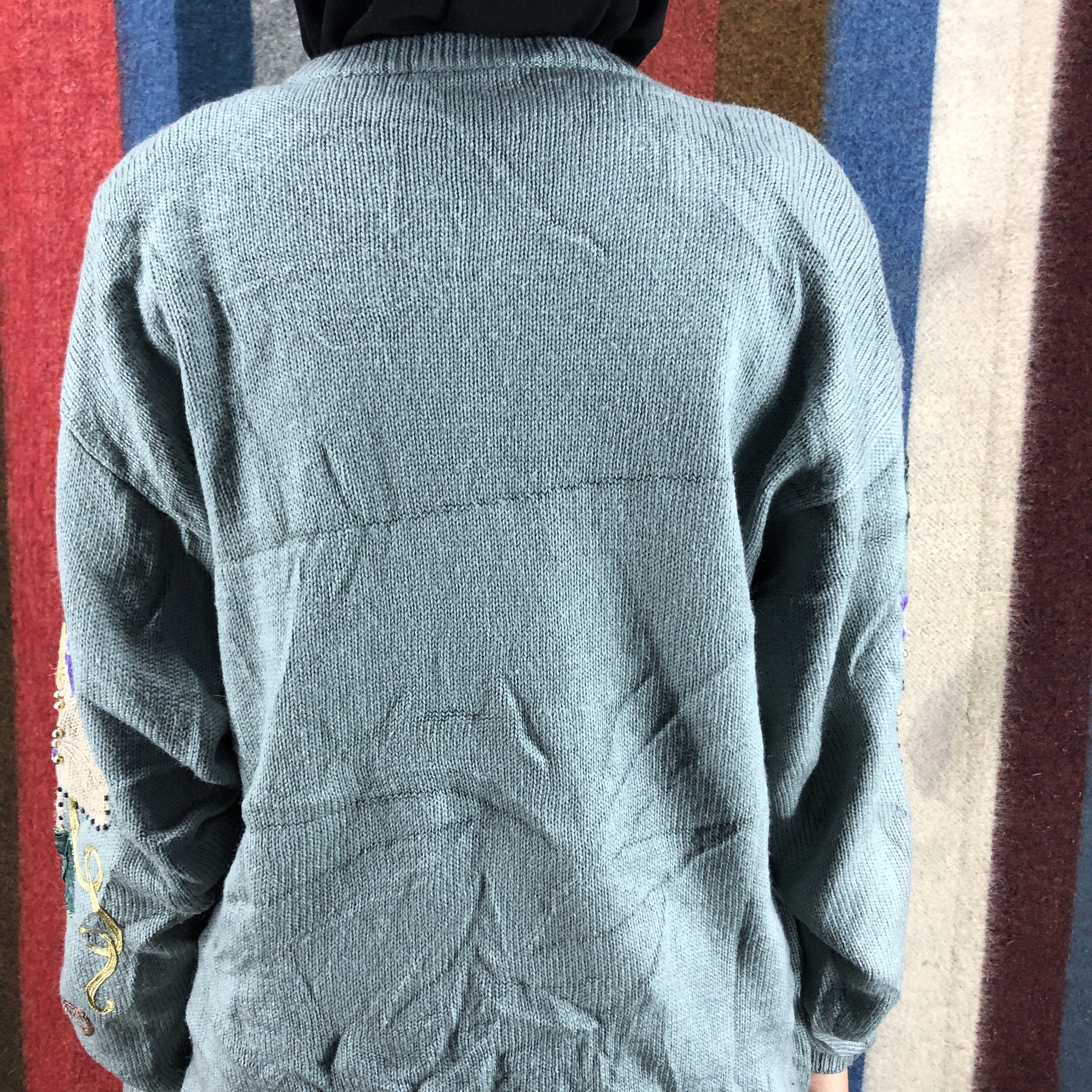 Japanese Brand FASHION PARK Women Knitwear Flower Design #0463/T Size M / US 6-8 / IT 42-44 - 9 Thumbnail