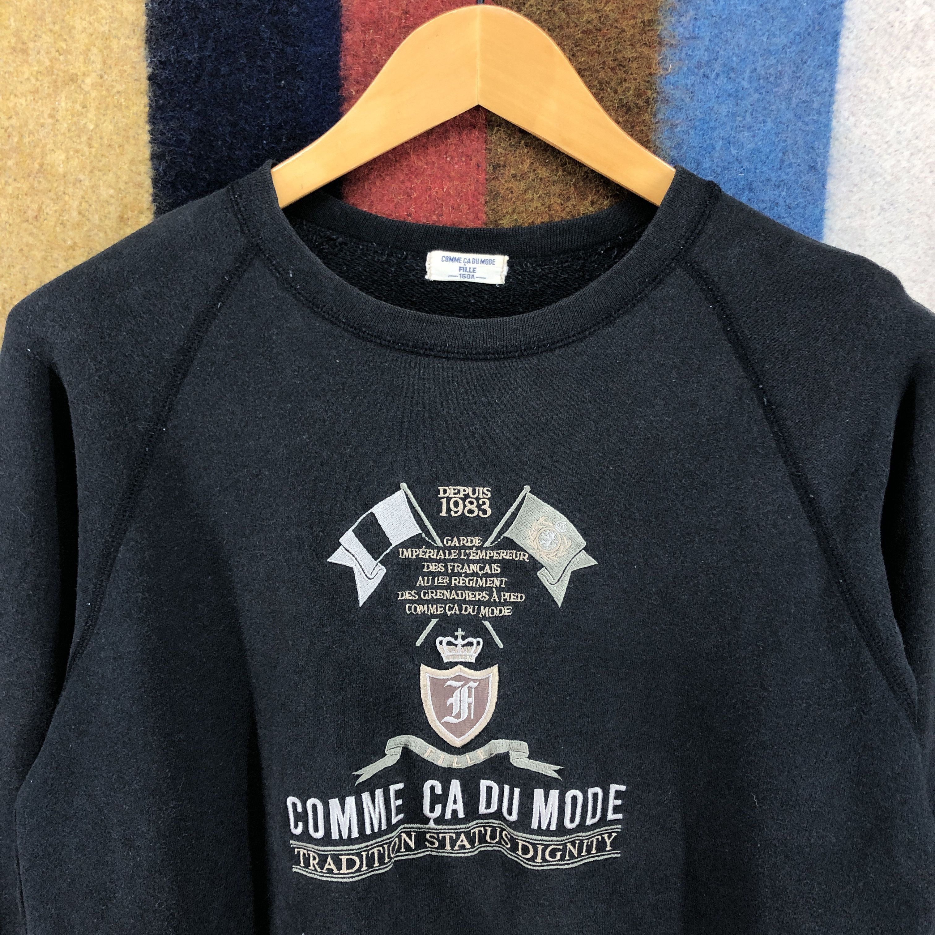 Japanese Brand 90s Vintage COMME Ca Du MODE FILLE Sweatshirt #0606/Z Size S / US 4 / IT 40 - 3 Thumbnail