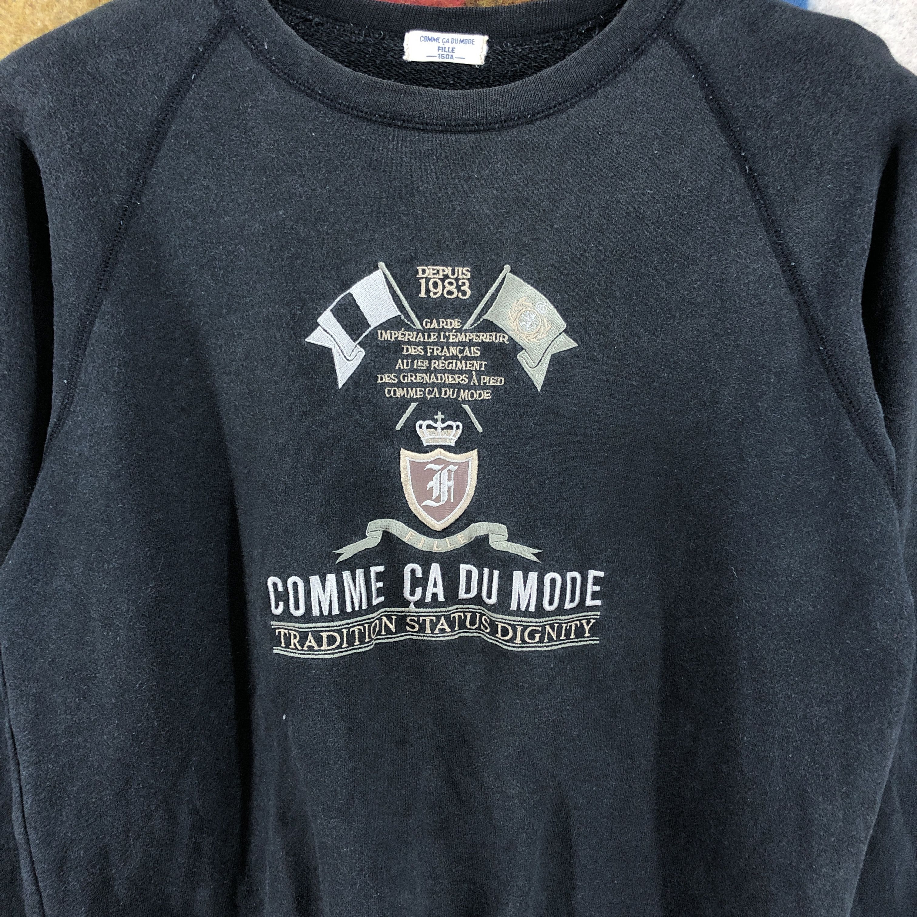 Japanese Brand 90s Vintage COMME Ca Du MODE FILLE Sweatshirt #0606/Z Size S / US 4 / IT 40 - 2 Thumbnail
