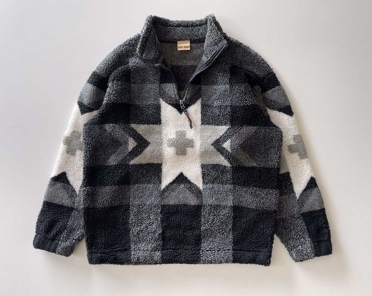 Mizuno Vintage Mizuno Teddy Fleece Printed Jacket Size US L / EU 52-54 / 3 - 6 Thumbnail