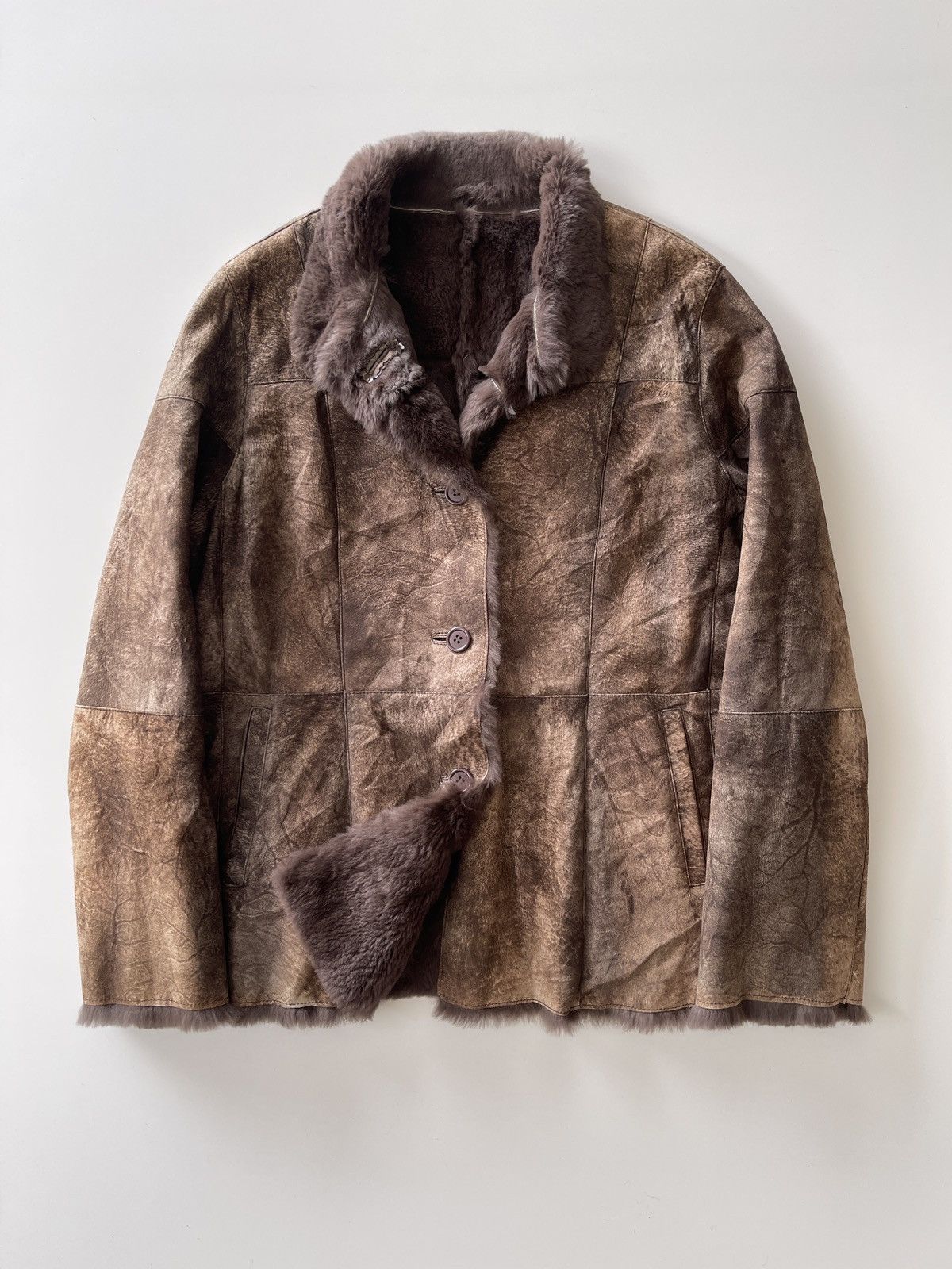 Vintage Vintage Rabbit Fur Patchwork Jacket Size L / US 10 / IT 46 - 19 Thumbnail