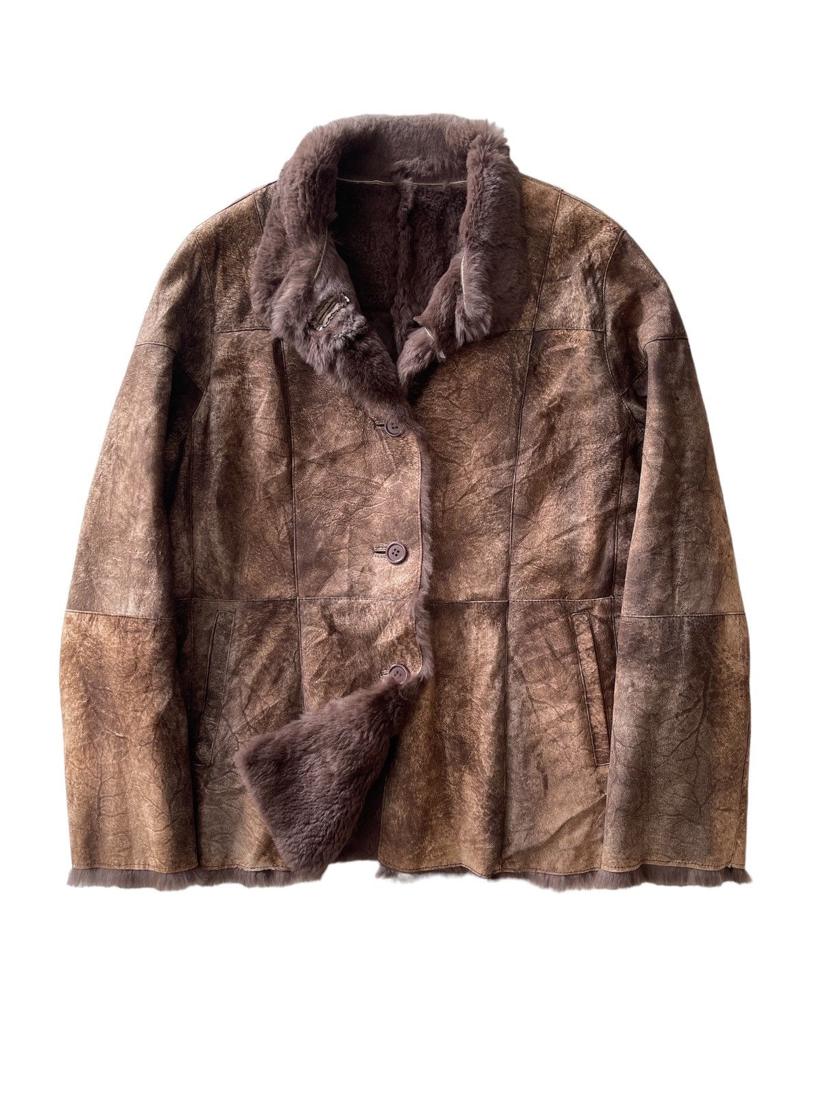 Vintage Vintage Rabbit Fur Patchwork Jacket Size L / US 10 / IT 46 - 2 Thumbnail